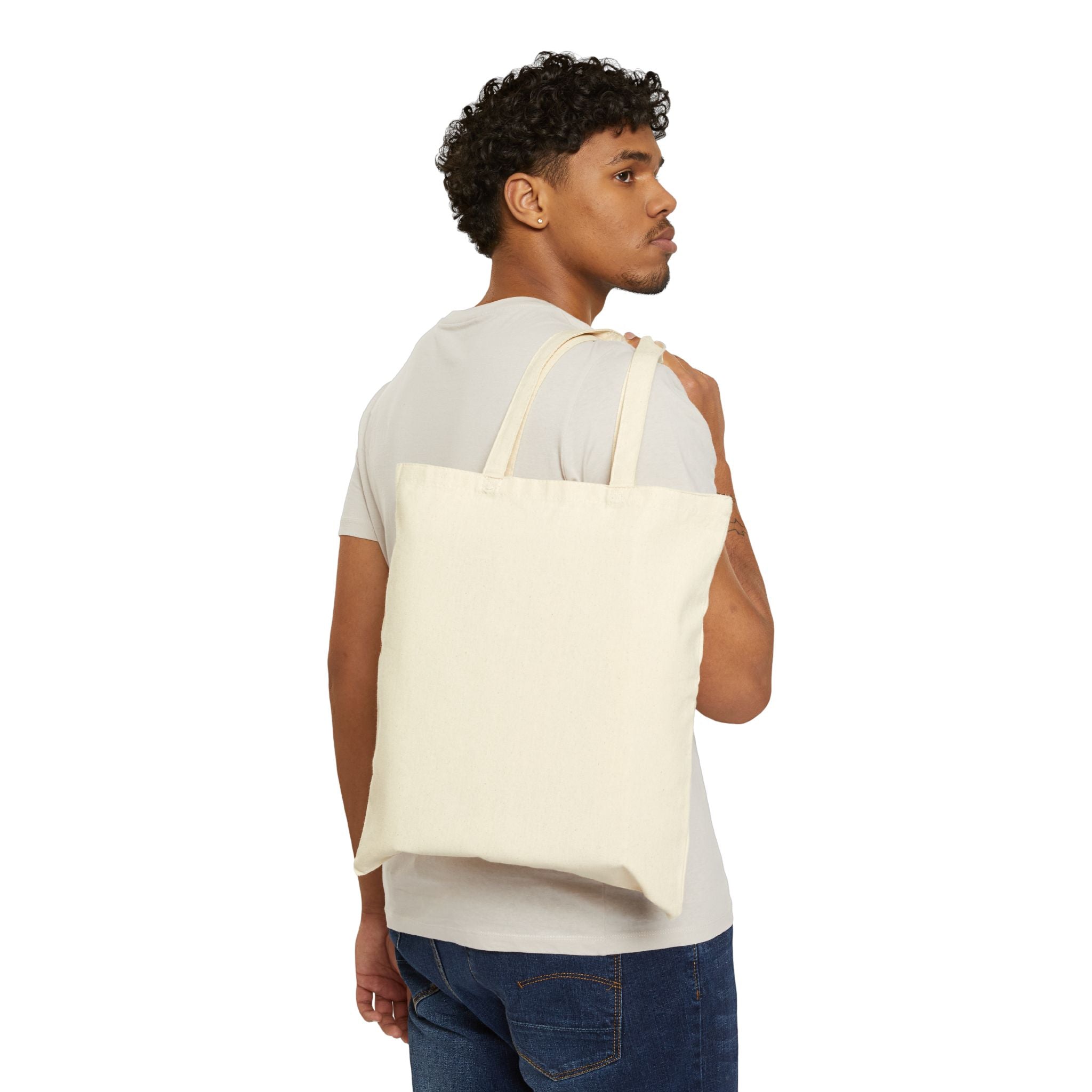 Tic-Tac-Love Canvas Tote — Minimal Heart Tic-Tac-Toe Grocery Bag