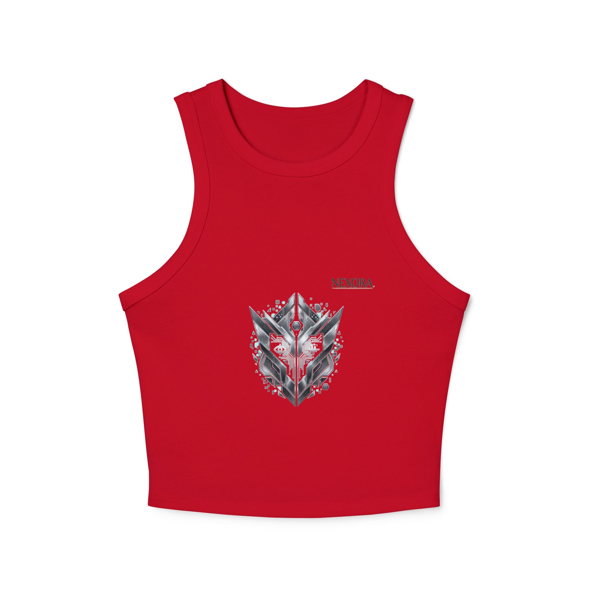 Racer Tank Top — Geometric Wolf Crest Front + “I am Fabulous” Script Back