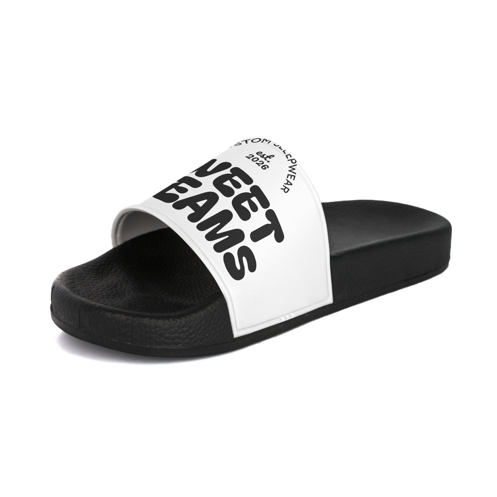 Sweet Dreams Slide Sandals — Women's Cozy Black & White Pool Slides