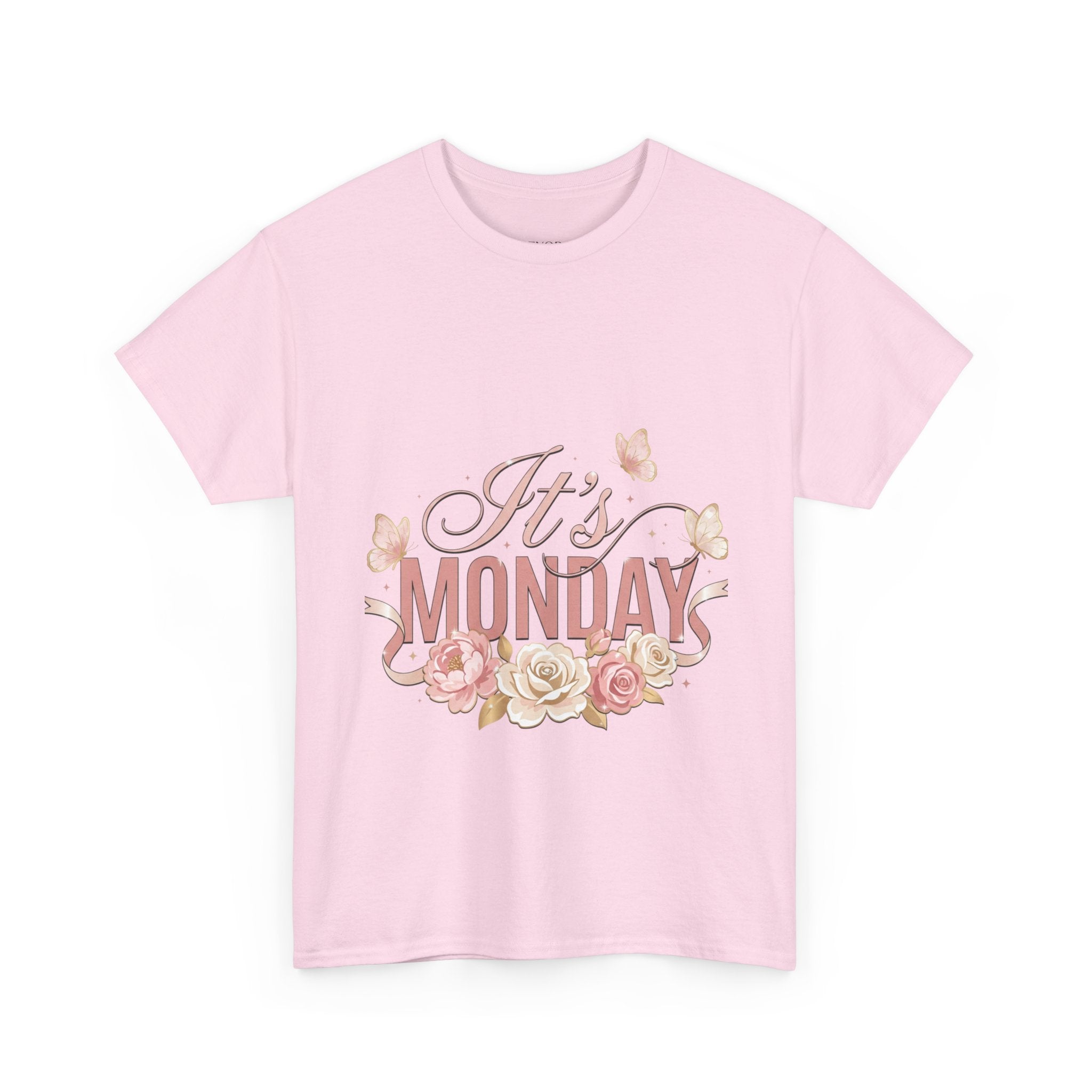 It's Monday Floral Tee — Women's Casual Floral "It's Monday" Shirt