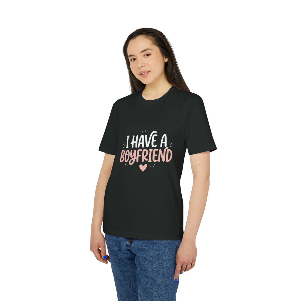 I Have a Girlfriend Graphic T-Shirt — Retro Pink Heart Typography