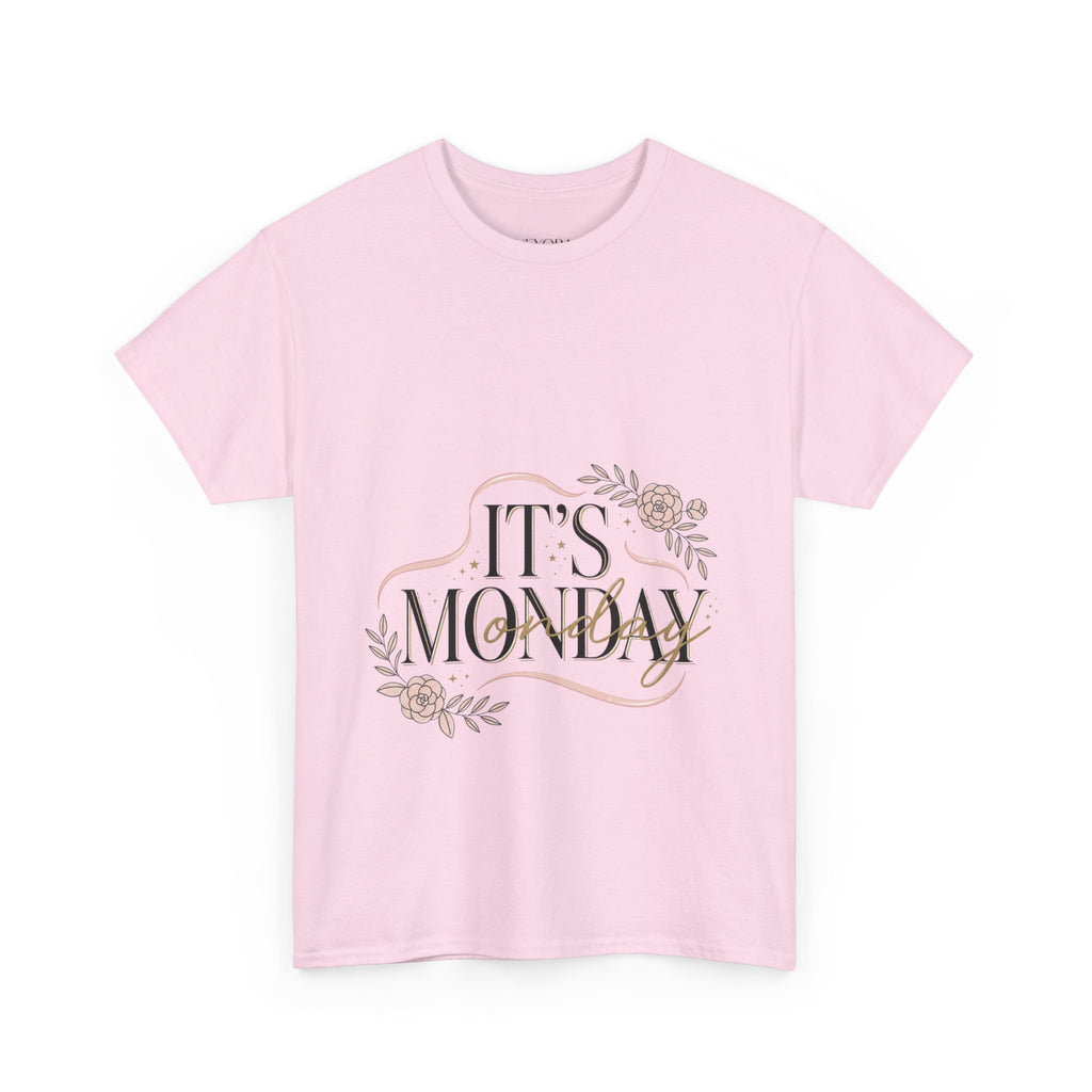 Monday Floral Tee — "It's Monday" Casual Graphic T-Shirt