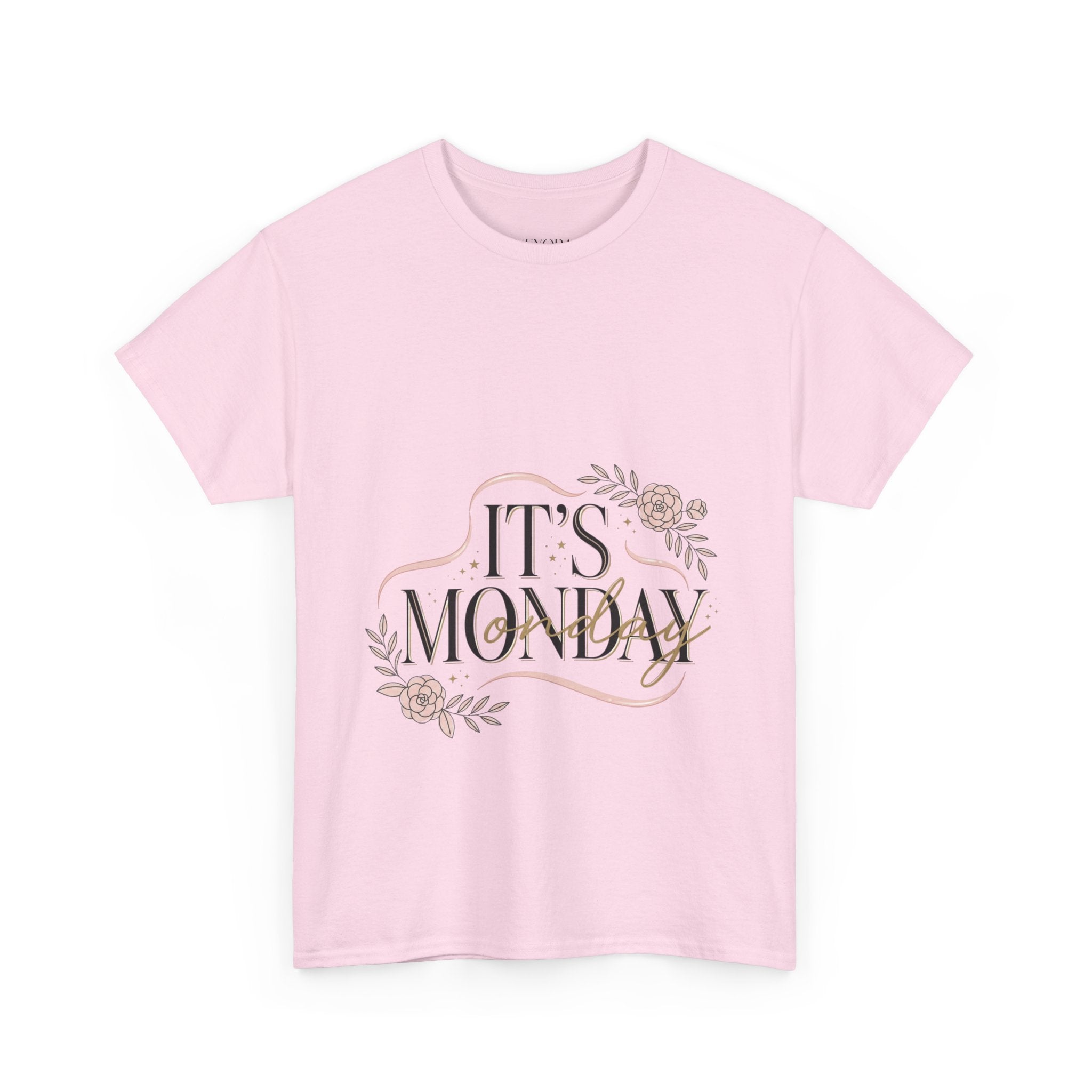 Monday Floral Tee — "It's Monday" Casual Graphic T-Shirt