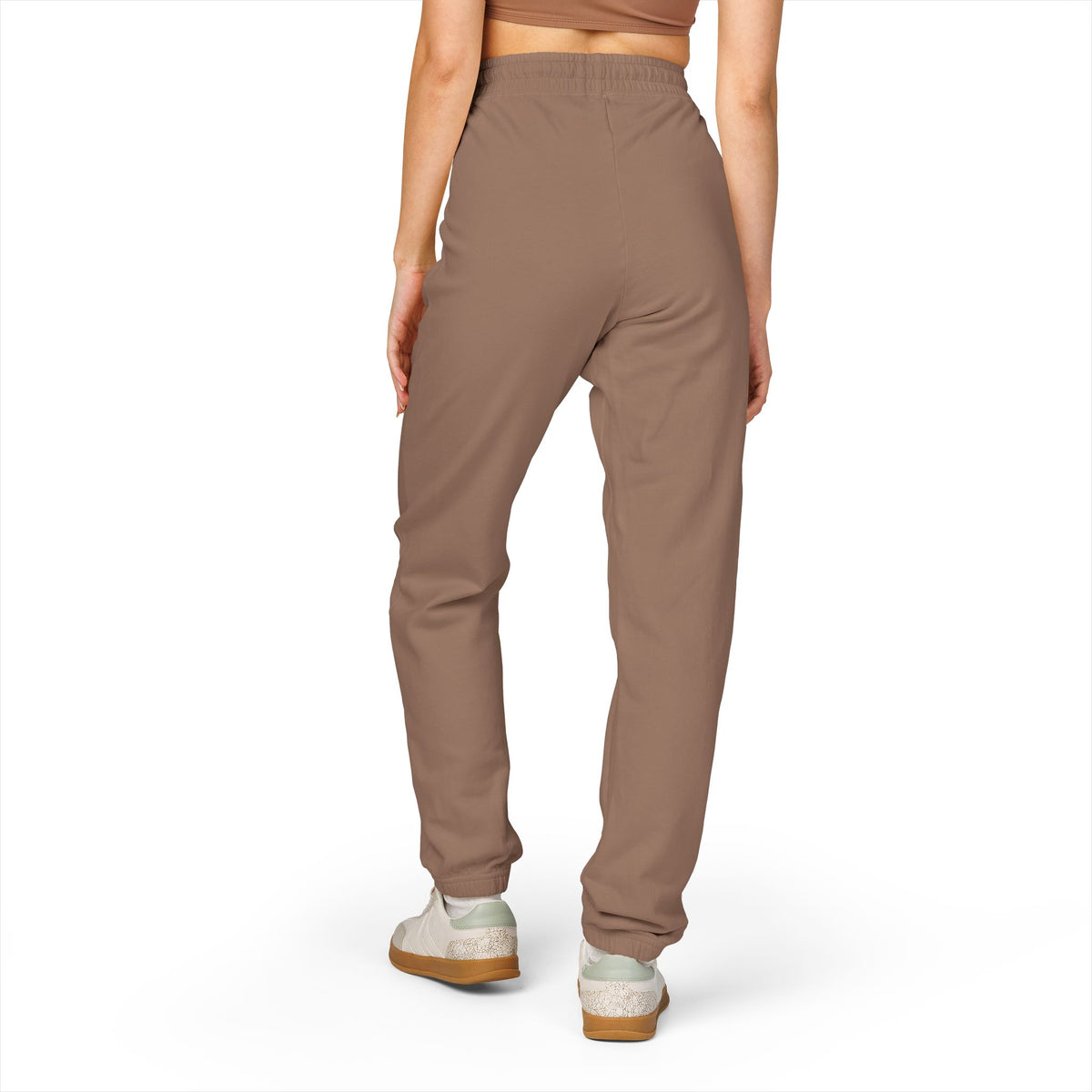 Vintage Campus Sweatpants — Distressed Shield Logo Joggers