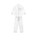Satin Women's Pajama Set — 'Peace Brings You Love' Silk-Look Sleepwear