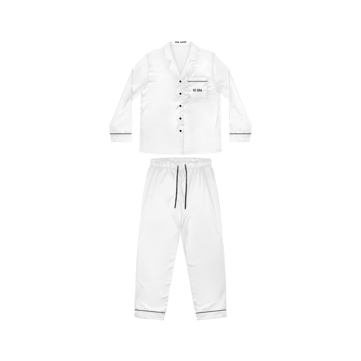 Satin Women's Pajama Set — 'Peace Brings You Love' Silk-Look Sleepwear