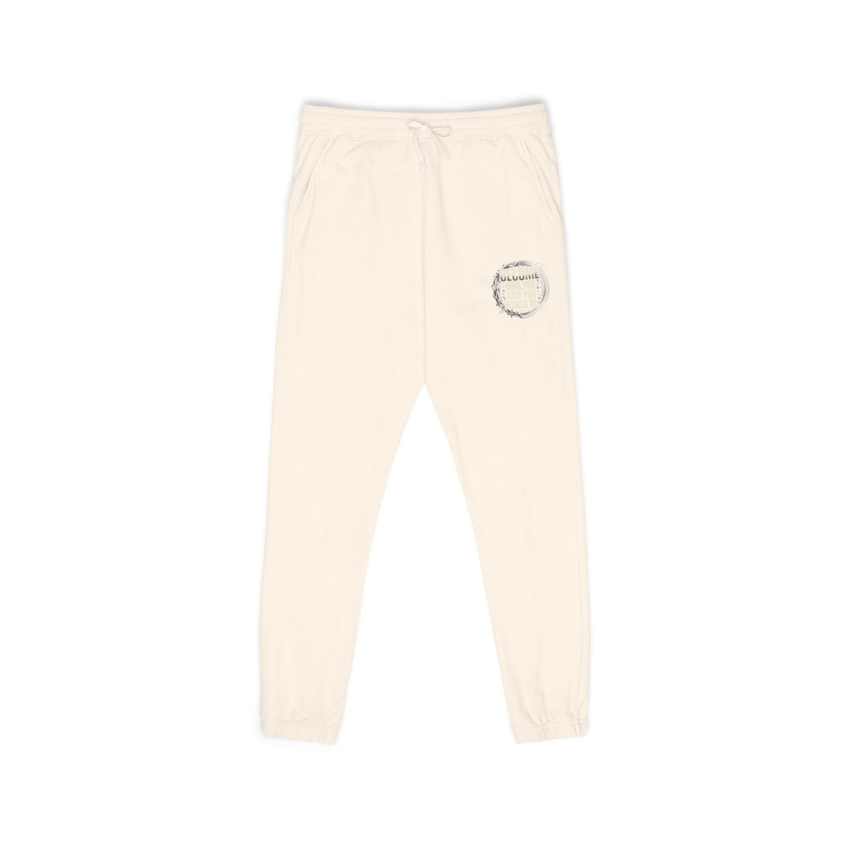 Vintage Campus Sweatpants — Distressed Shield Logo Joggers