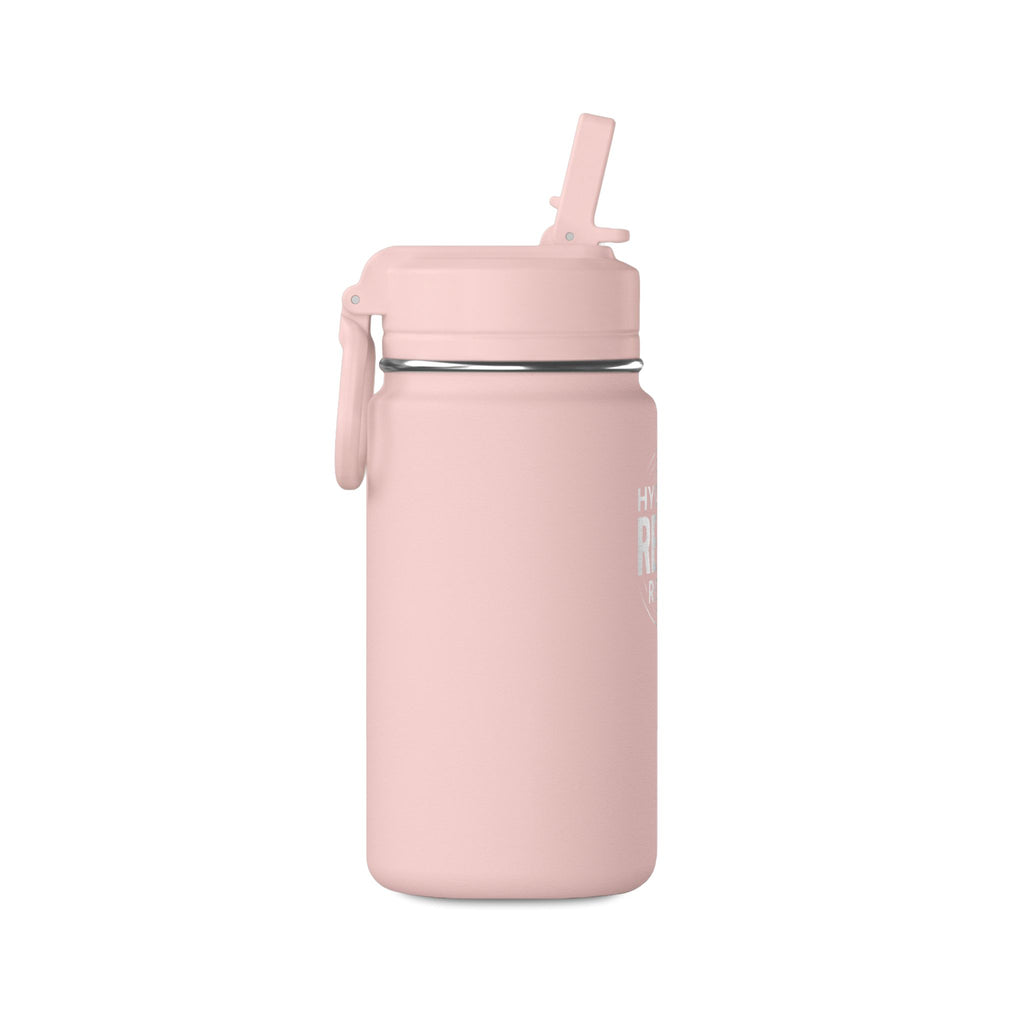 Mini Water Bottle — Pink ‘Hydrate. Reset. Repeat.’ 14oz Motivational Bottle