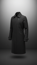Matte Black Technical Trench Coat
