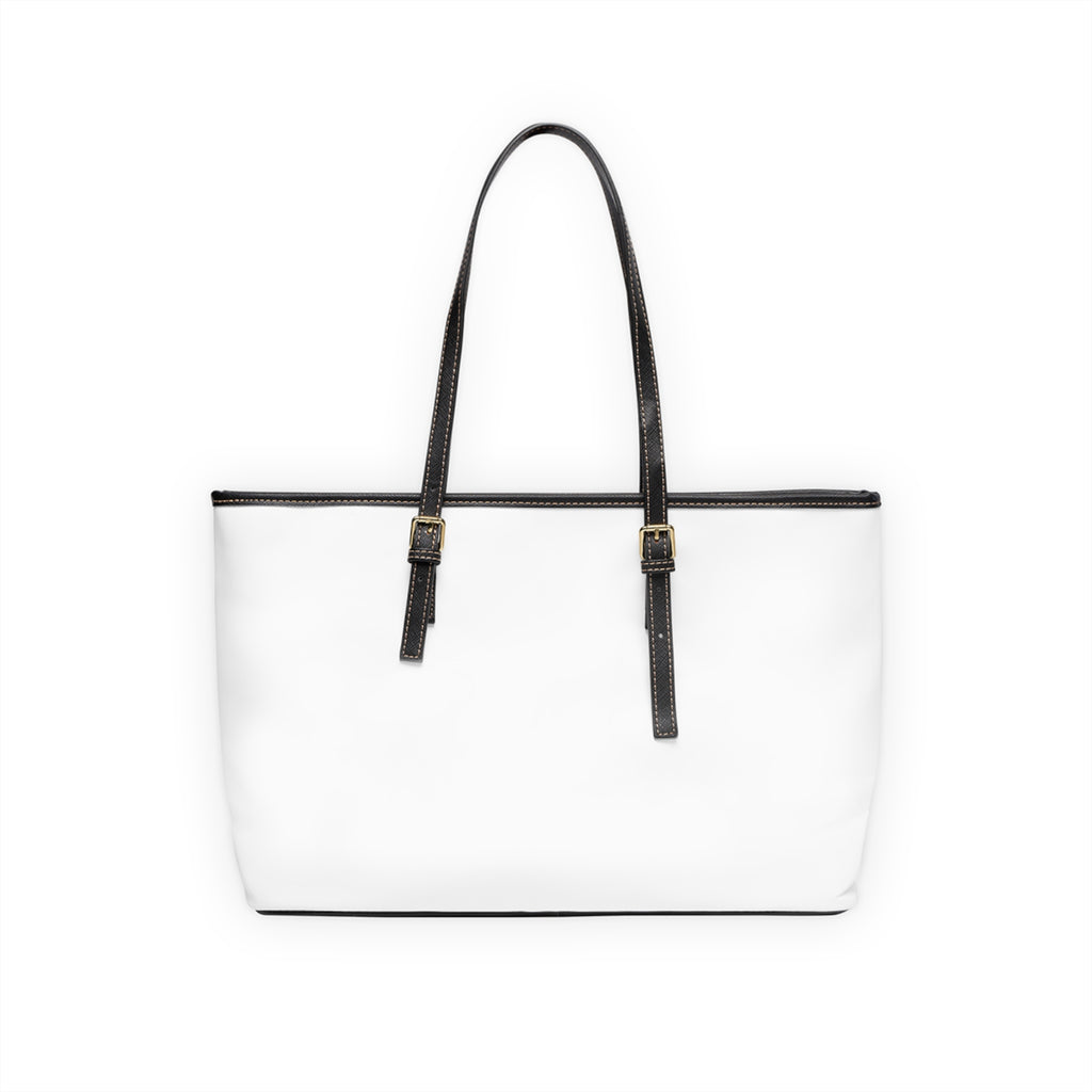 KC ERA! PU Leather Shoulder Bag — Bold White Tote for Everyday Use