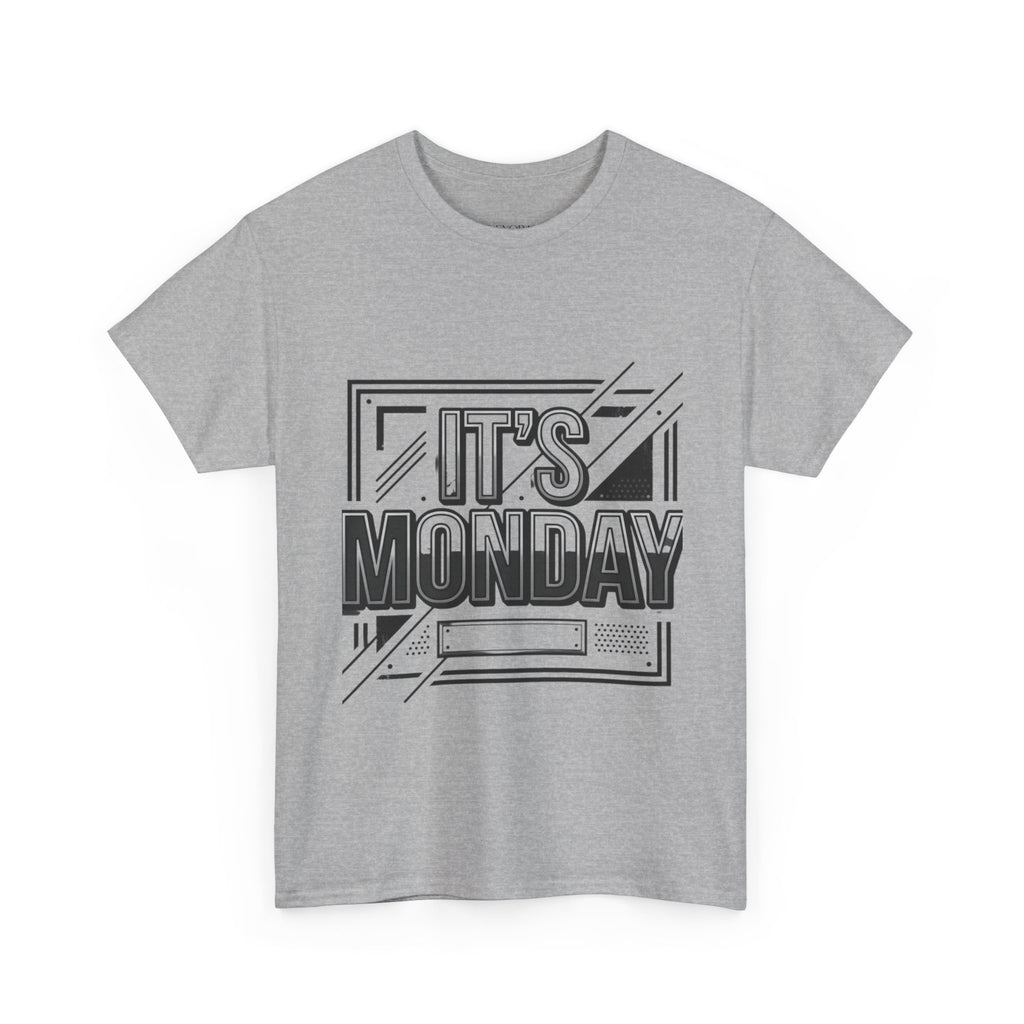 It's Monday T-Shirt — Retro Geometric Graphic Tee for Workdays