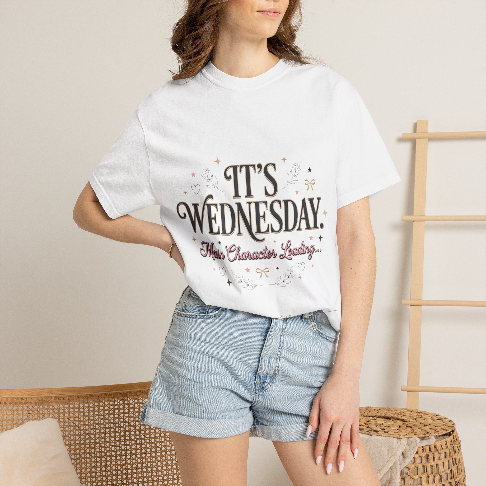 T-Shirt — "It's Wednesday" Main Character Energy Graphic Tee