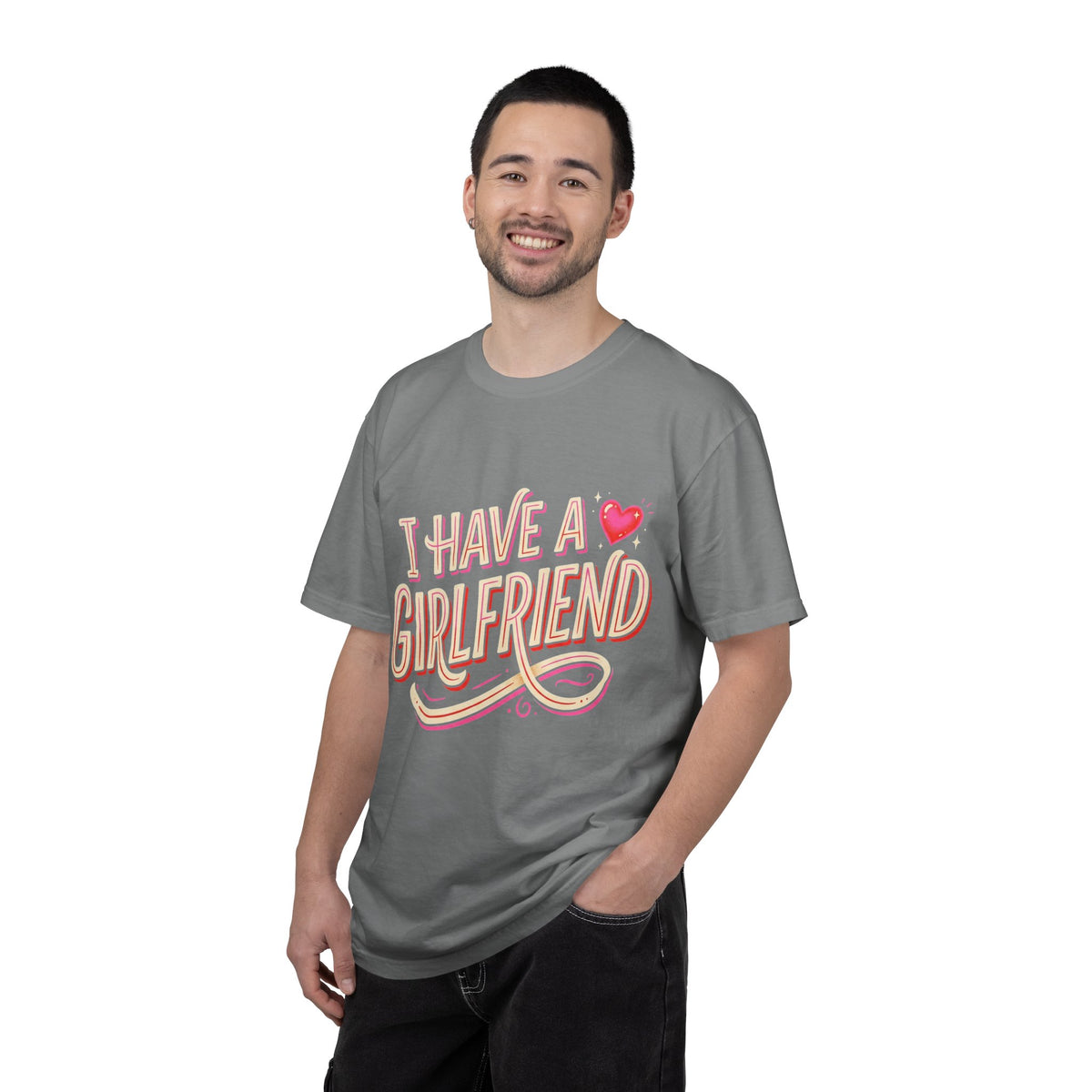 I Have A Girlfriend Graphic Tee — Cute Retro Heart Pride T-Shirt