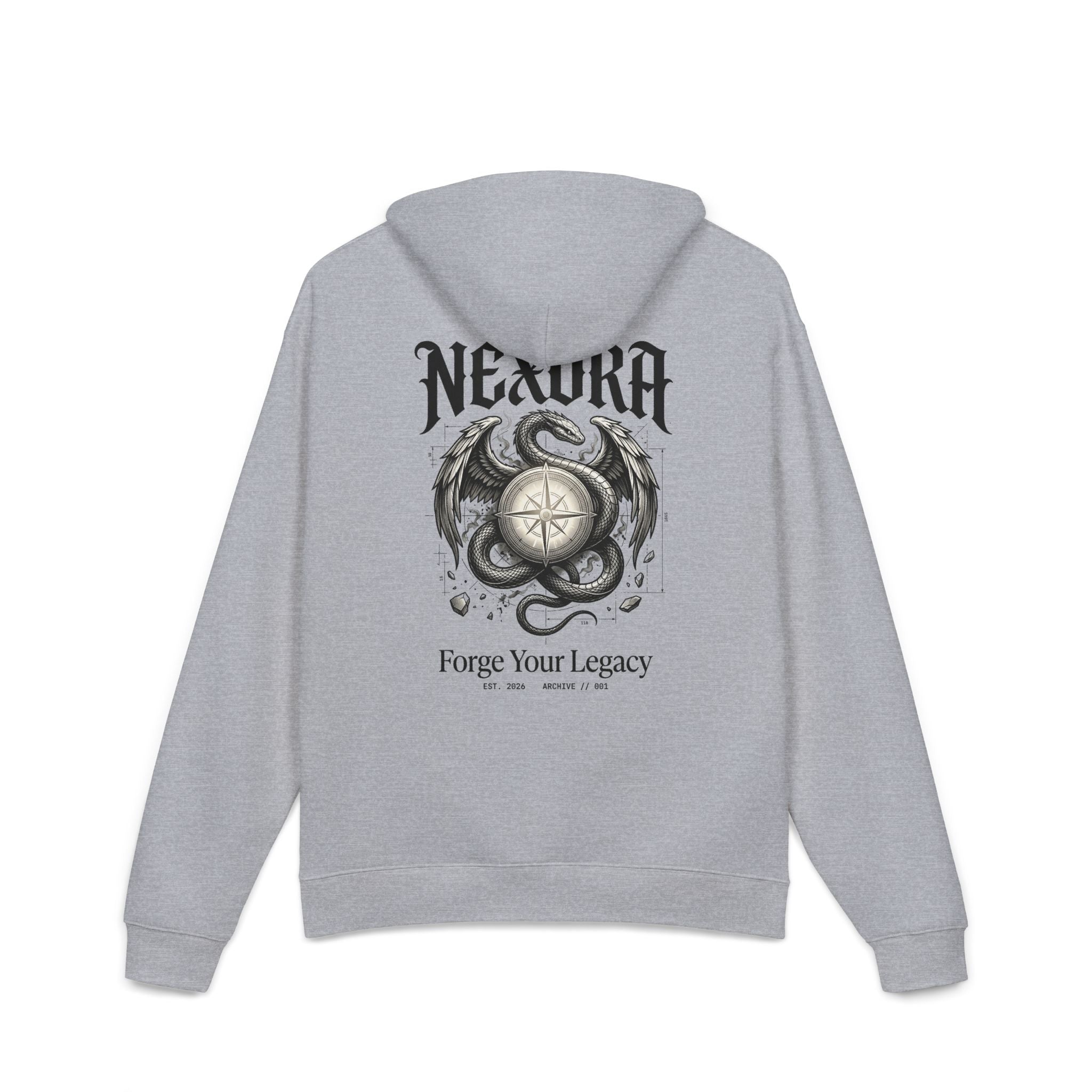 Nexora Skull & Serpent Relaxed Hoodie — Forge Your Legacy Graphic Hoodie