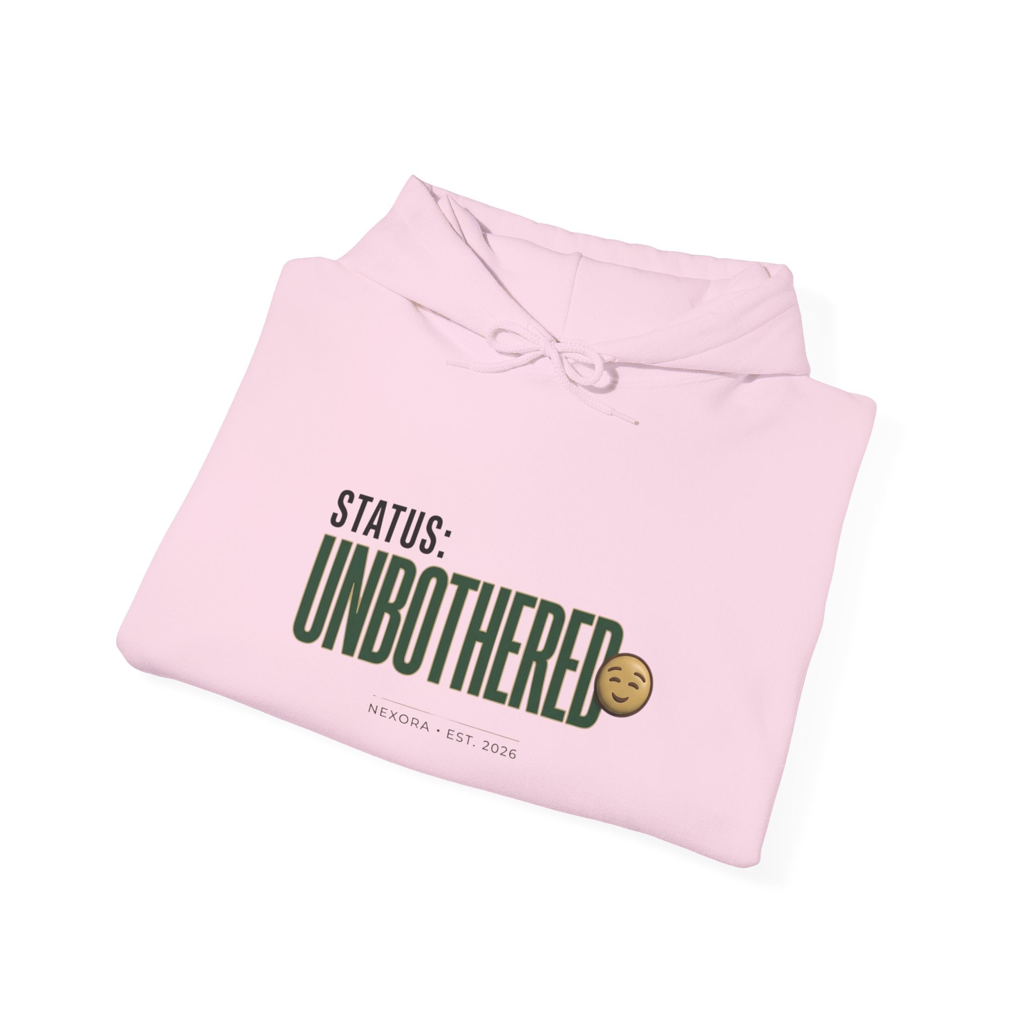 Hoodie — "Status: Unbothered" Front + "Dream. Create. Become." Back Graphic Hoodie