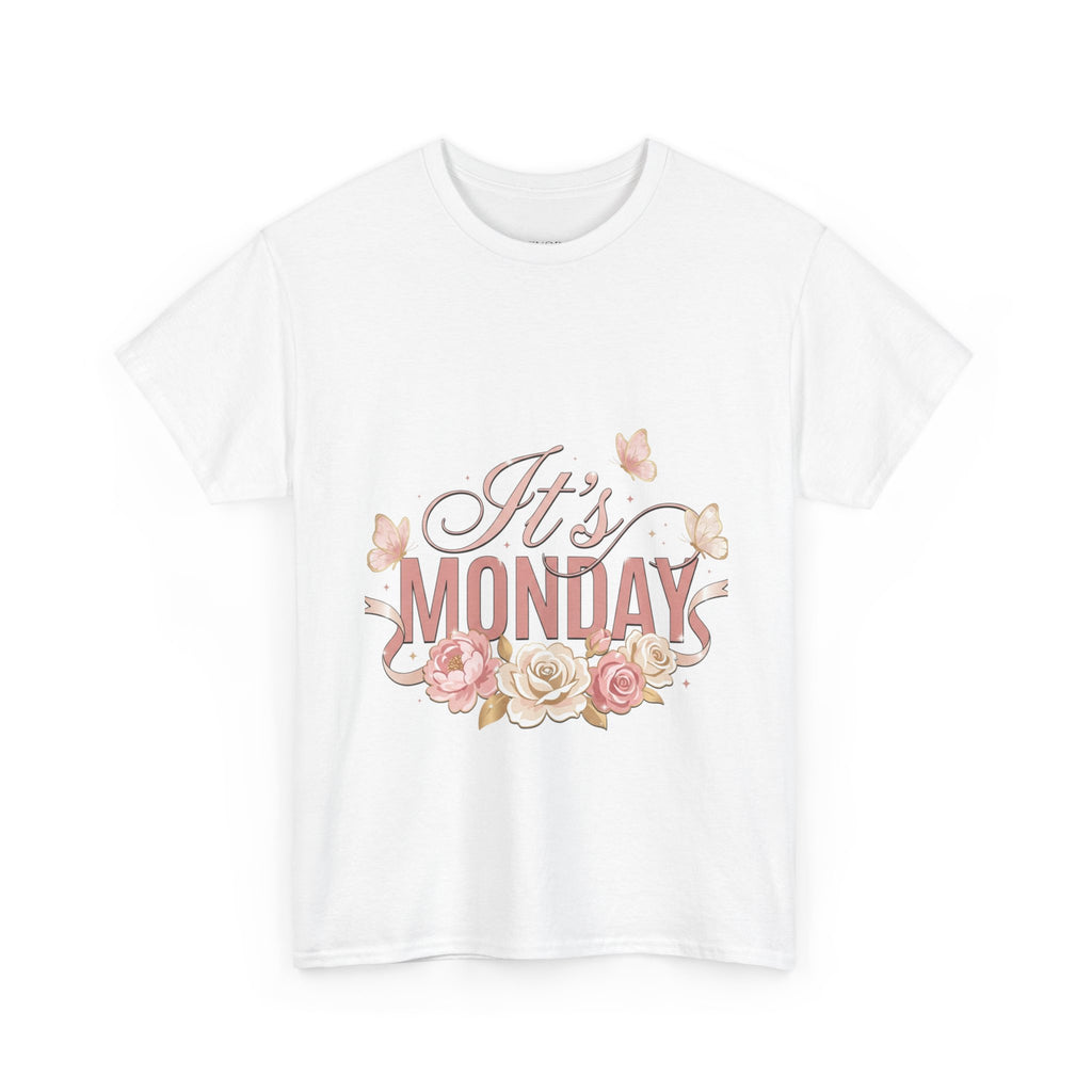 It's Monday Floral Tee — Women's Casual Floral "It's Monday" Shirt