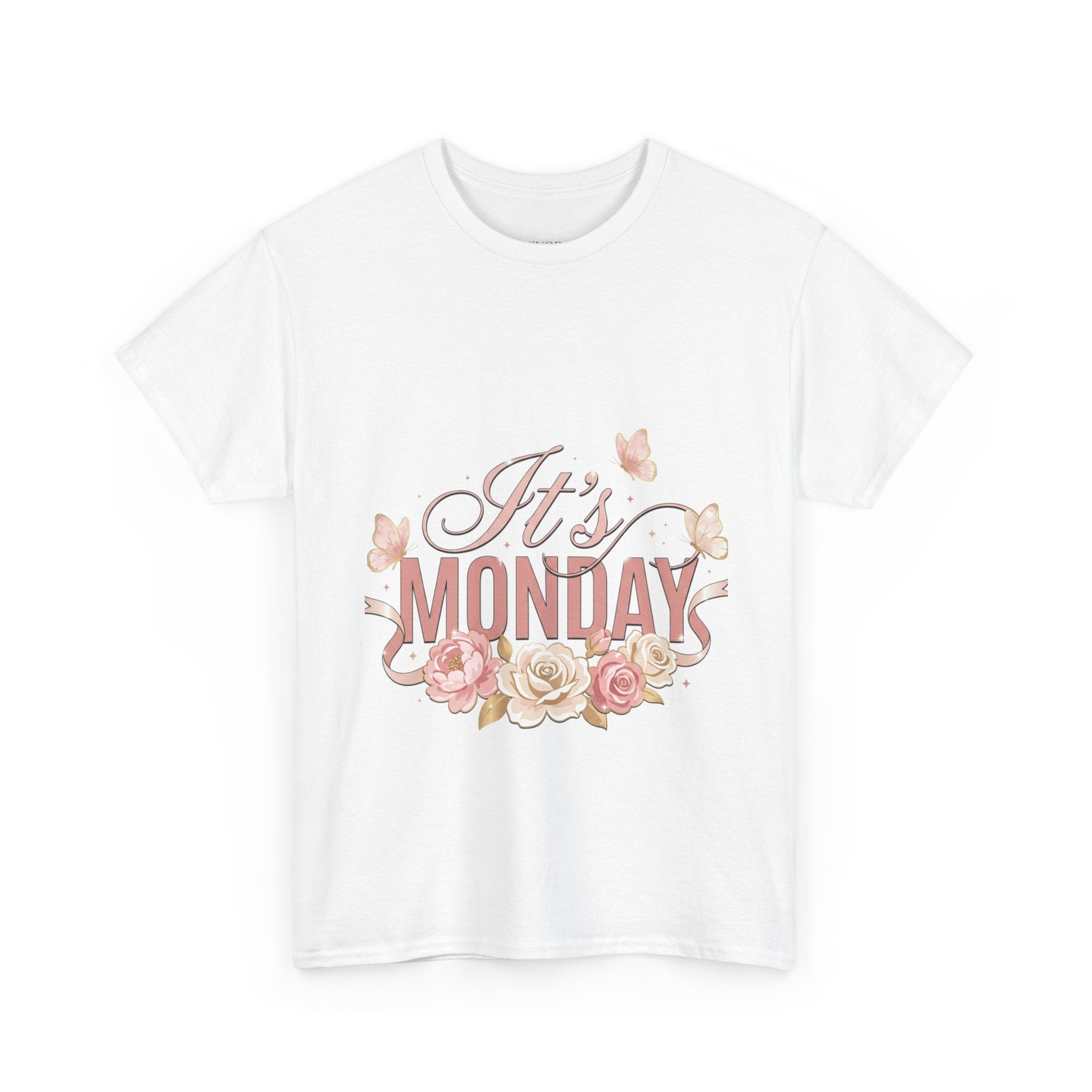 It's Monday Floral Tee — Women's Casual Floral "It's Monday" Shirt