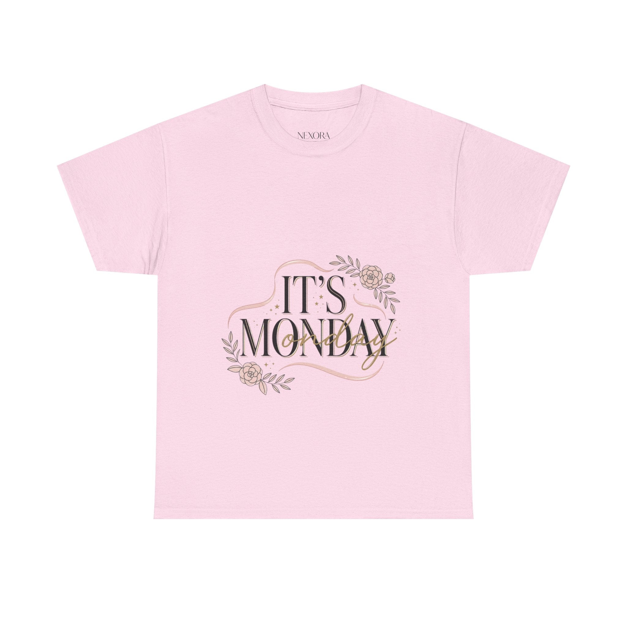 Monday Floral Tee — "It's Monday" Casual Graphic T-Shirt