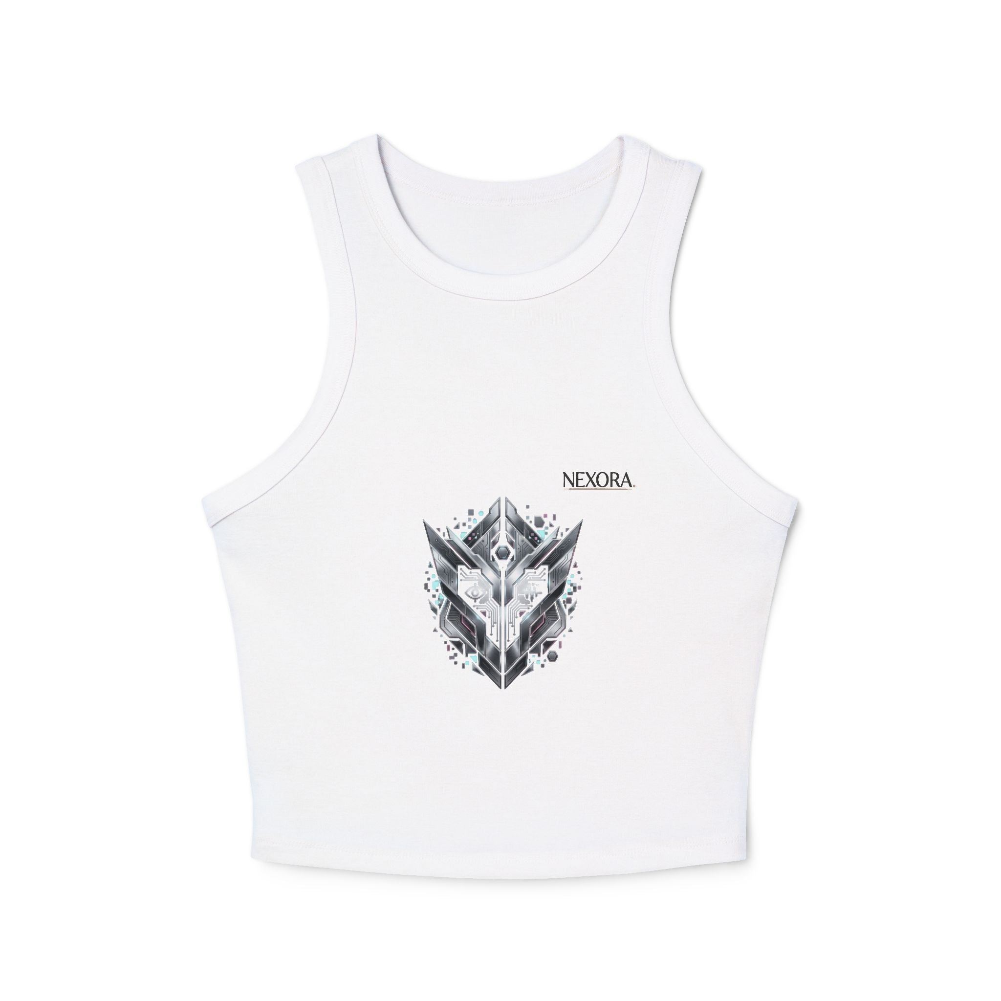 Racer Tank Top — Geometric Wolf Crest Front + “I am Fabulous” Script Back