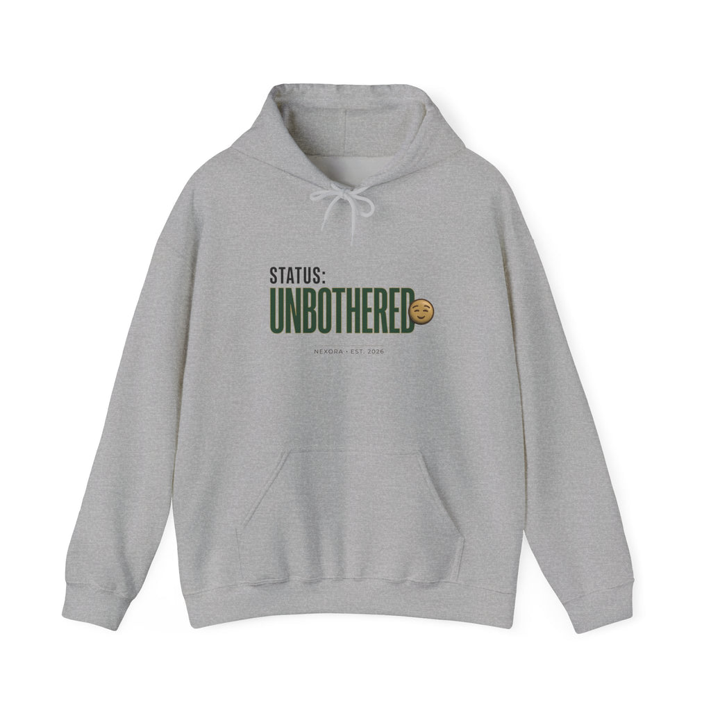 Hoodie — "Status: Unbothered" Front + "Dream. Create. Become." Back Graphic Hoodie