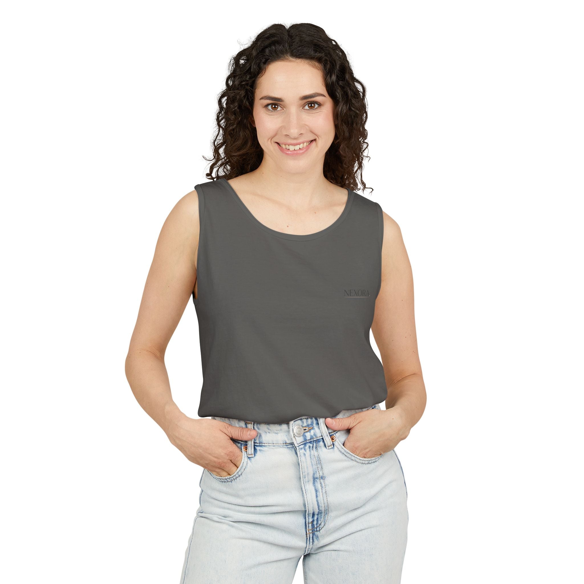 Minimal 'Nirvana' Chest Logo Tank Top