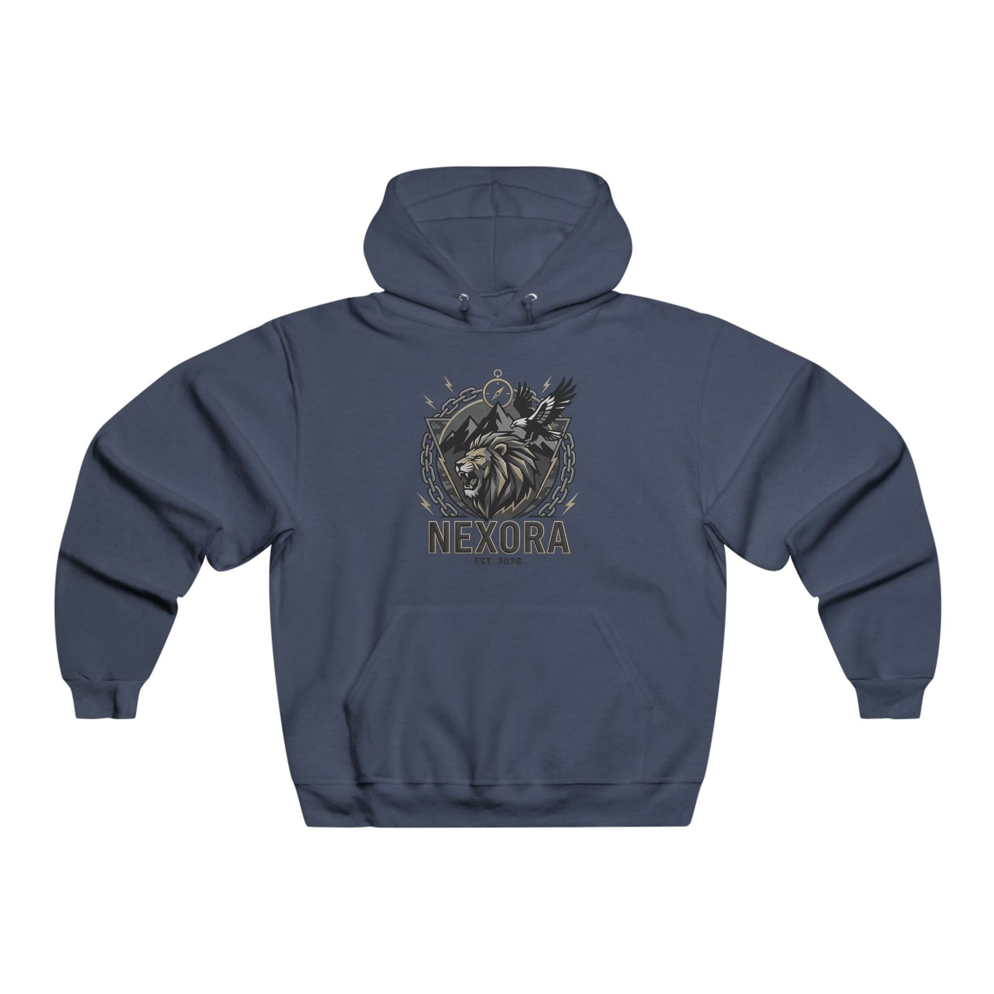 Hoodie — Nexora Eagle Compass Logo Pullover