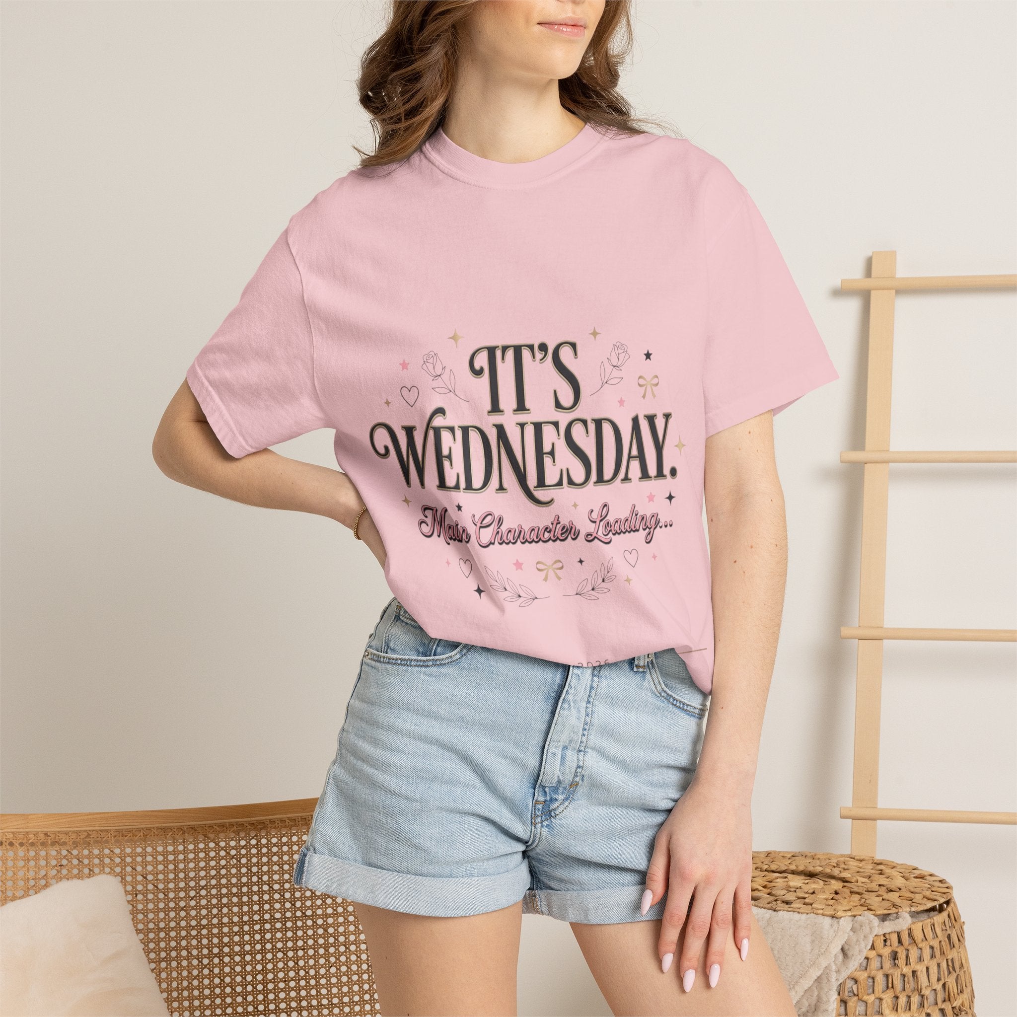 T-Shirt — "It's Wednesday" Main Character Energy Graphic Tee