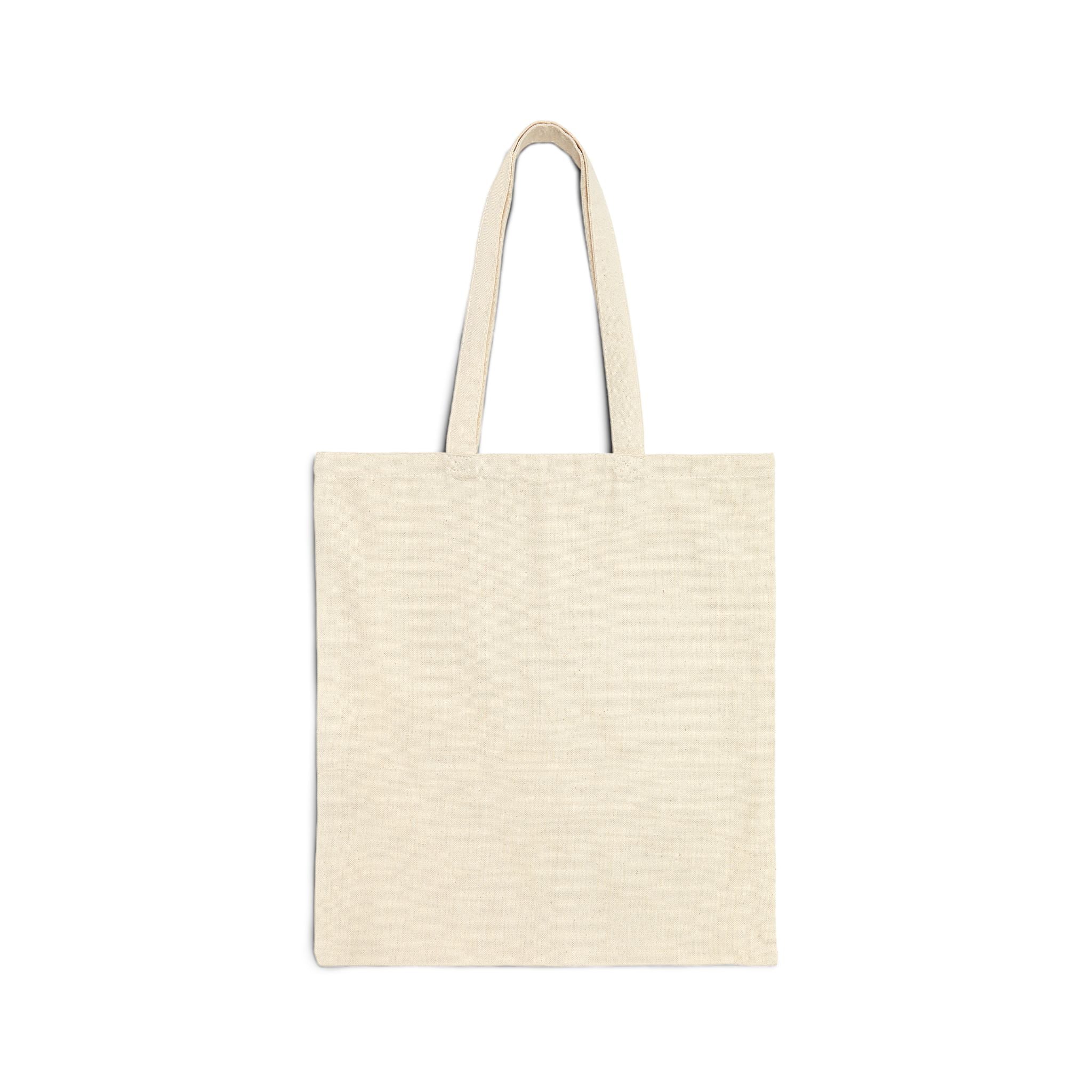 Tic-Tac-Love Canvas Tote — Minimal Heart Tic-Tac-Toe Grocery Bag