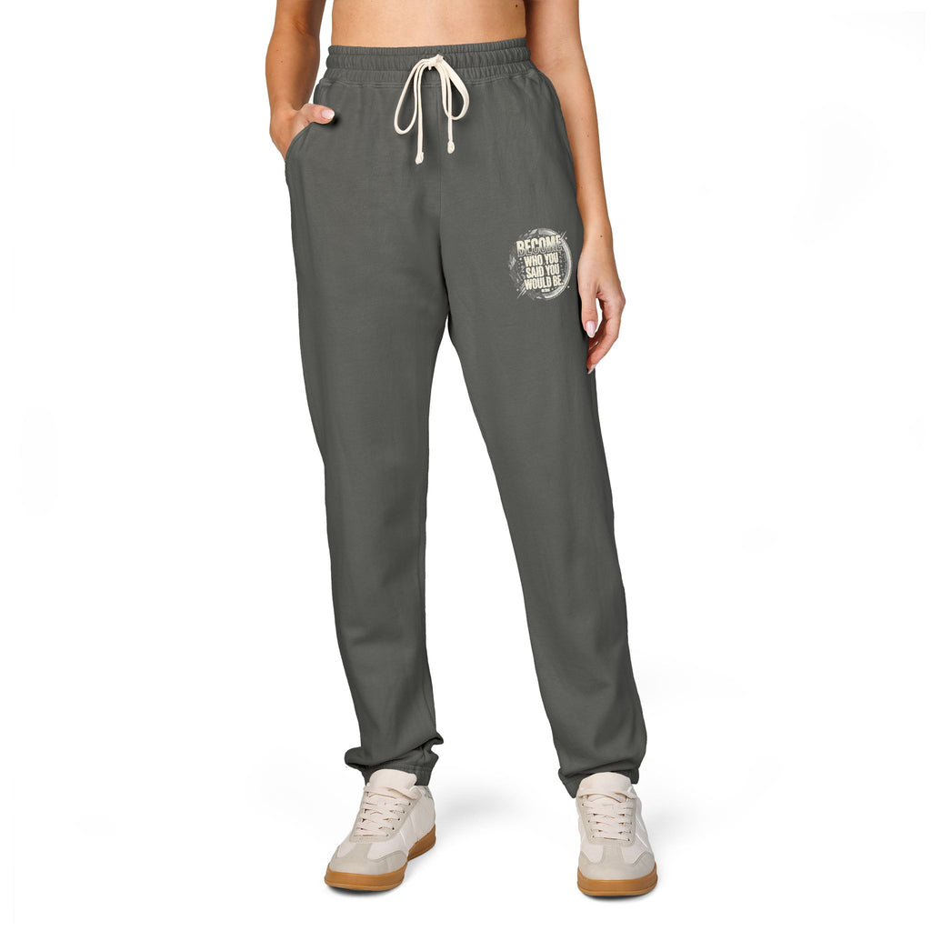 Vintage Campus Sweatpants — Distressed Shield Logo Joggers