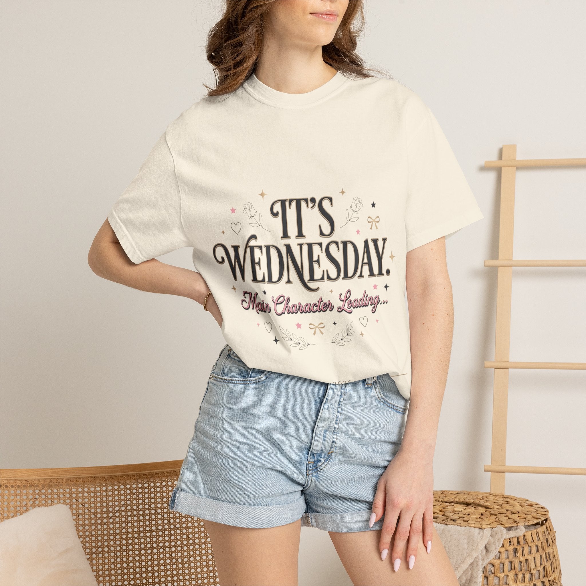 T-Shirt — "It's Wednesday" Main Character Energy Graphic Tee