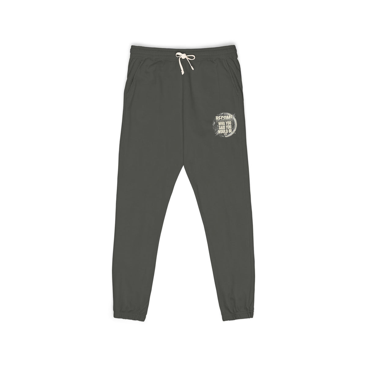 Vintage Campus Sweatpants — Distressed Shield Logo Joggers