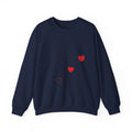 Tic-Tac-Toe Heart Crewneck Sweatshirt — Cute Valentine Graphic Pullover