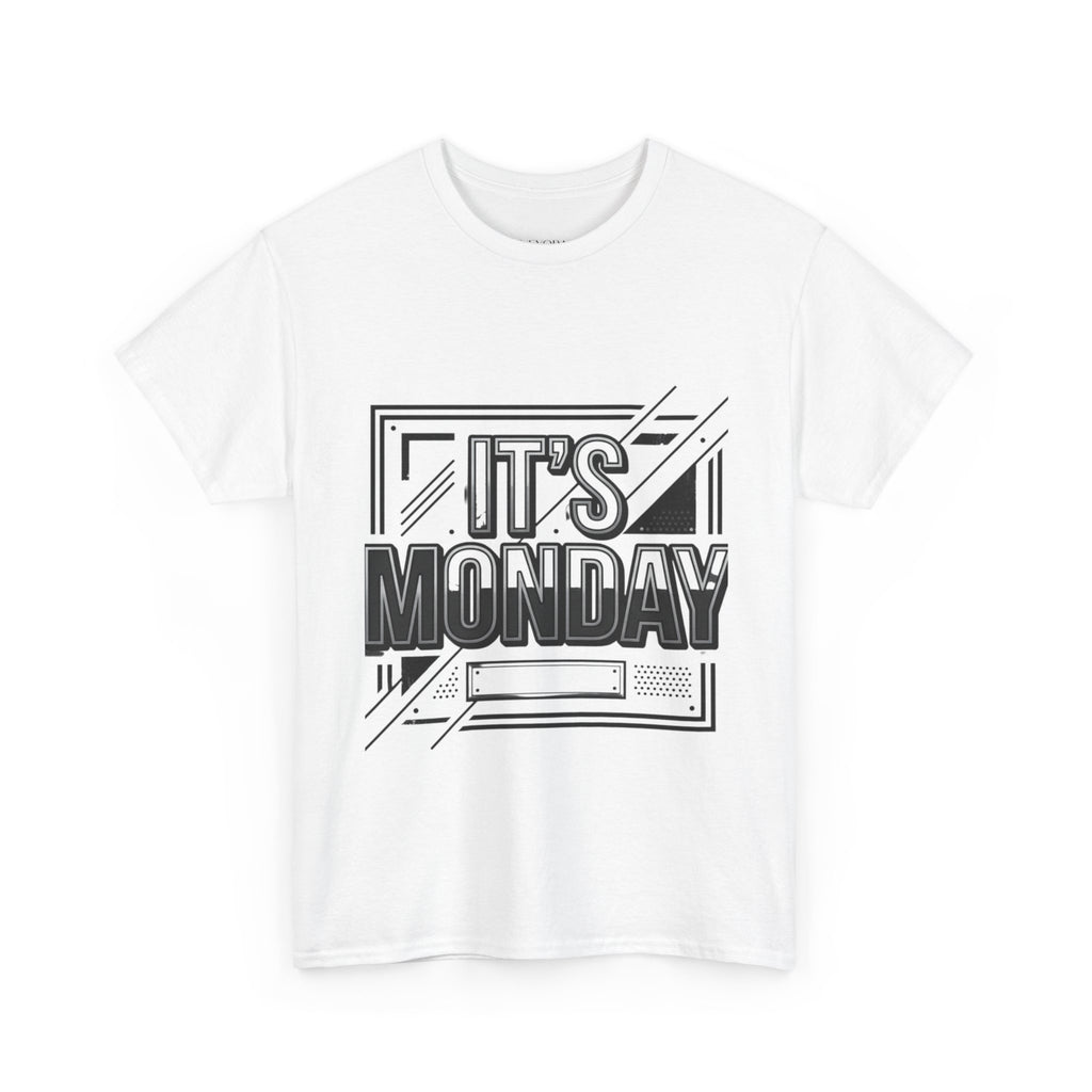 It's Monday T-Shirt — Retro Geometric Graphic Tee for Workdays