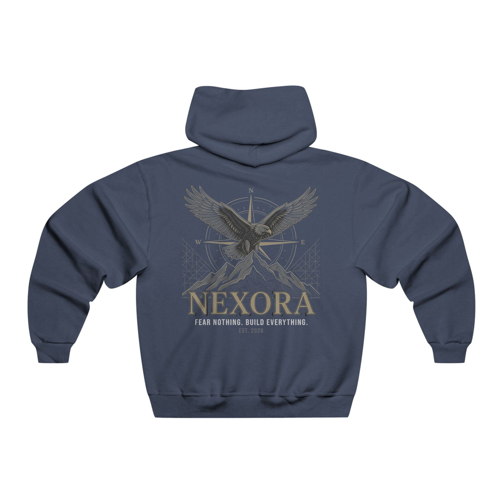 Hoodie — Nexora Eagle Compass Logo Pullover