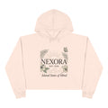 Nexora Crop Hoodie — "Island State of Mind" Floral Sun Graphic
