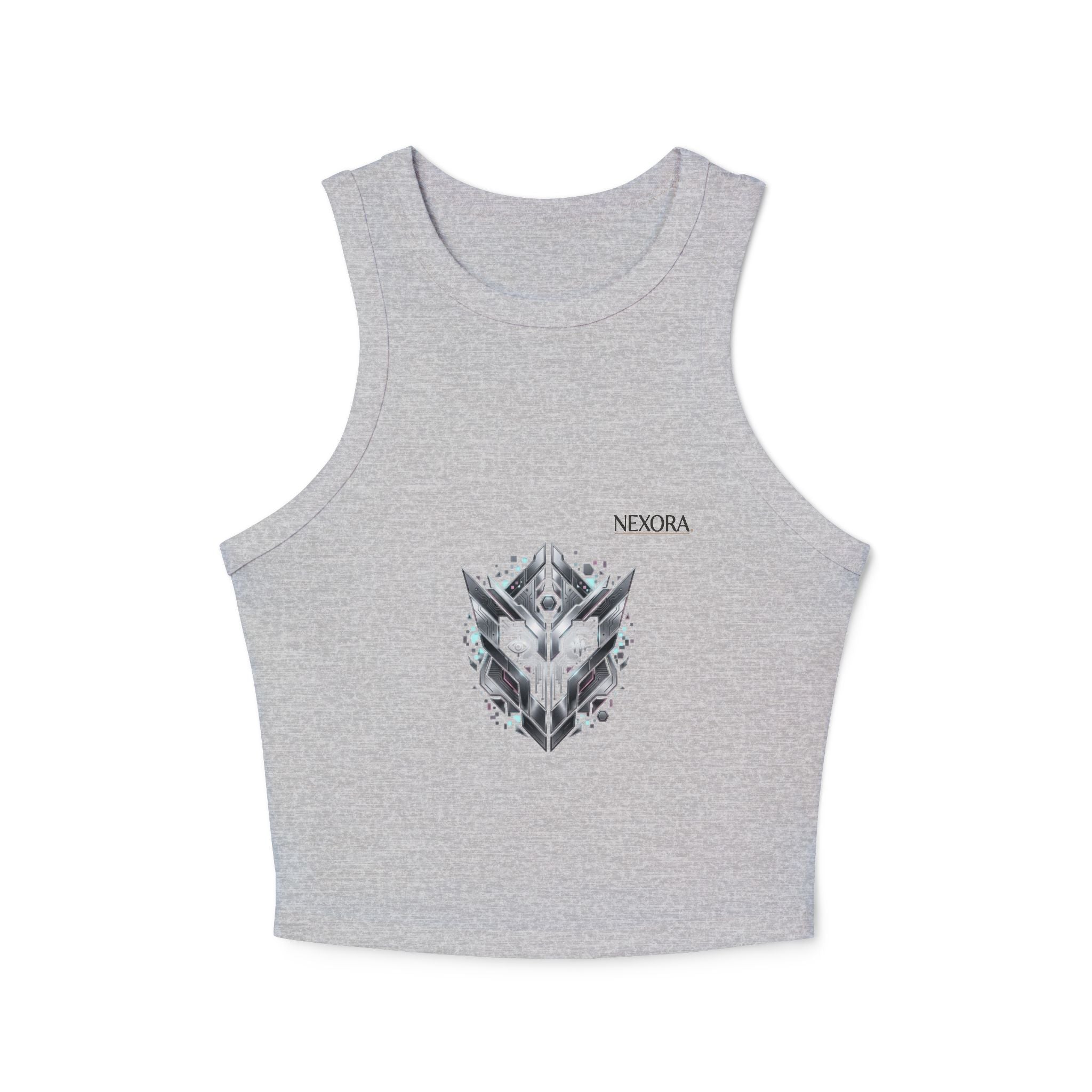 Racer Tank Top — Geometric Wolf Crest Front + “I am Fabulous” Script Back