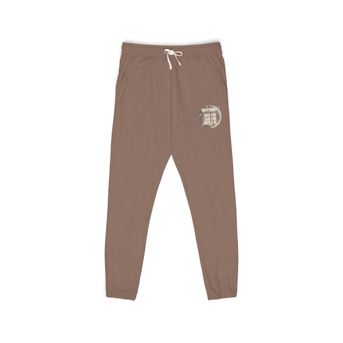 Vintage Campus Sweatpants — Distressed Shield Logo Joggers