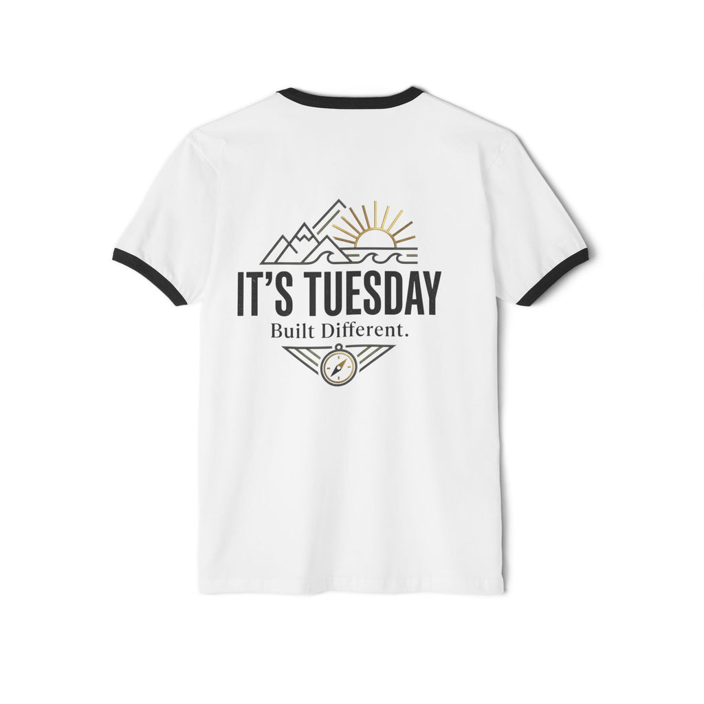 It's Tuesday Ringer T-Shirt — Built Different Retro Mountain Graphic