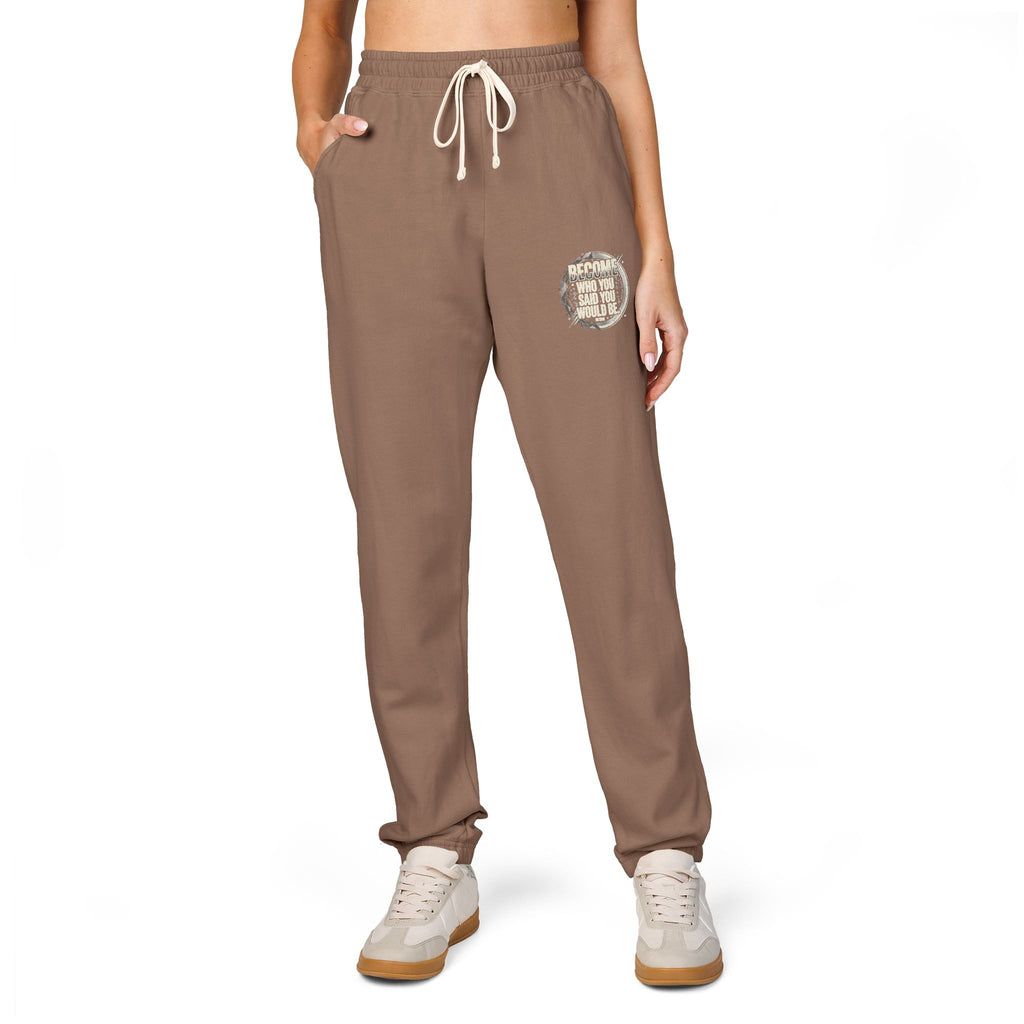 Vintage Campus Sweatpants — Distressed Shield Logo Joggers