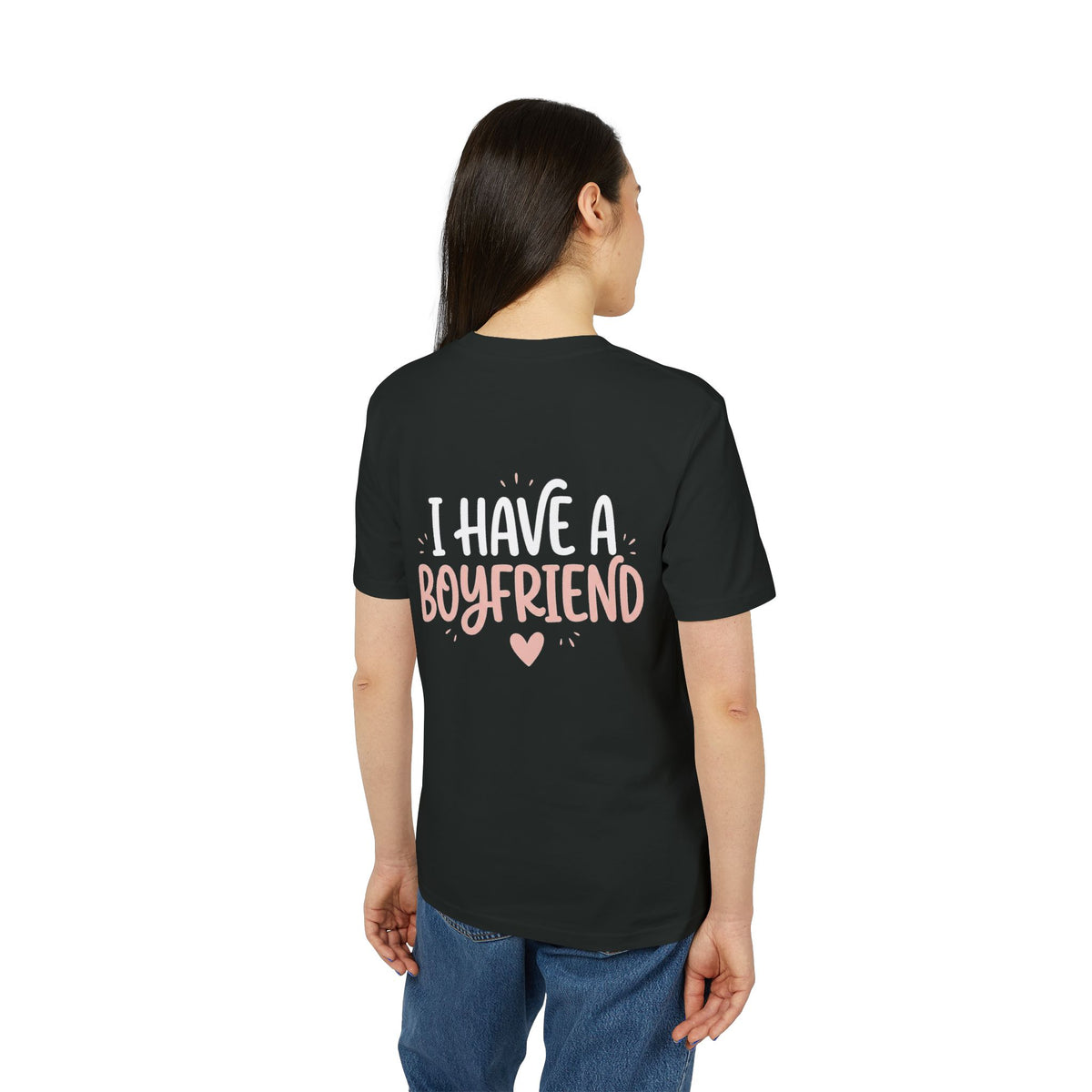 I Have a Girlfriend Graphic T-Shirt — Retro Pink Heart Typography