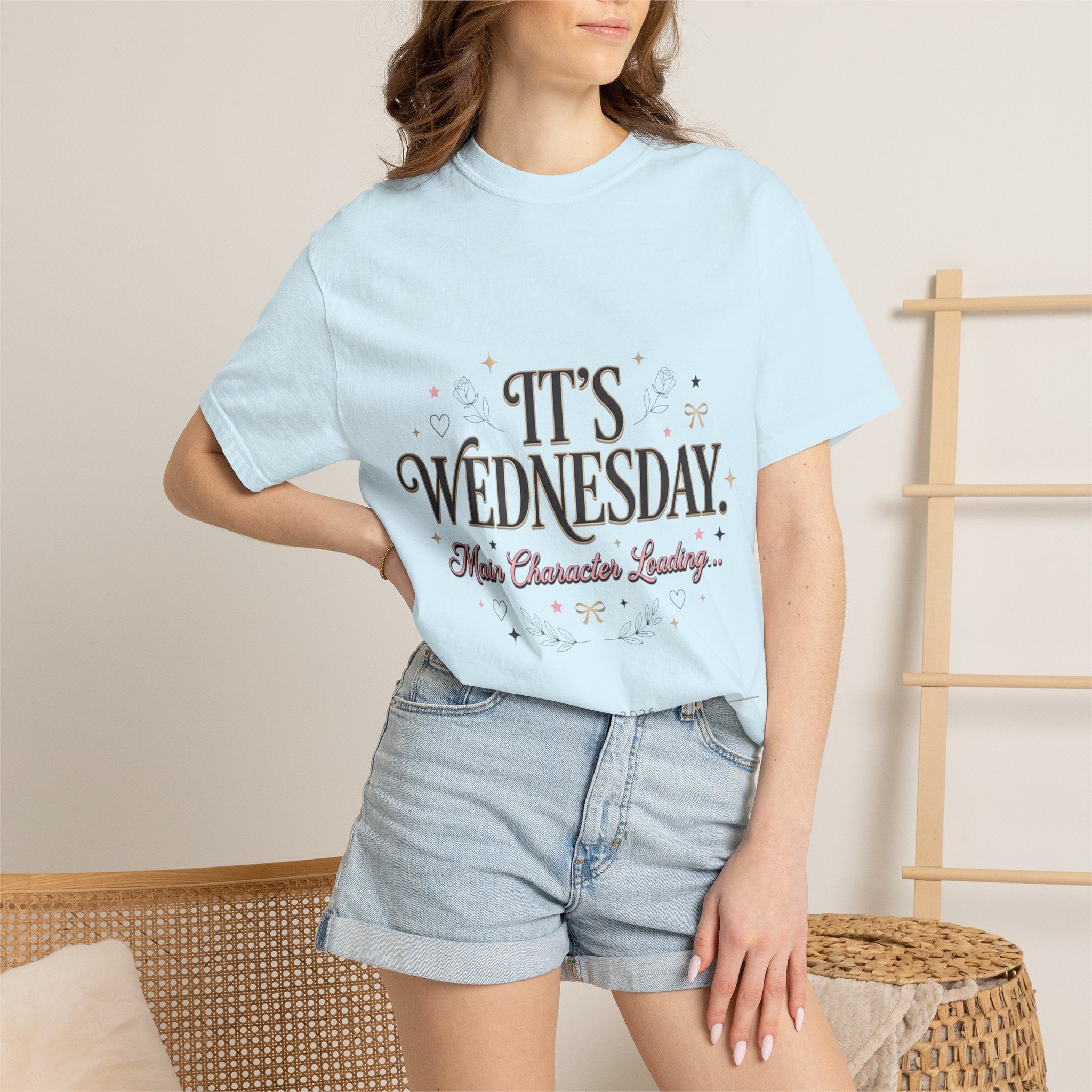 T-Shirt — "It's Wednesday" Main Character Energy Graphic Tee