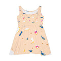 Skater Dress - Peach Beach Print with Sunglasses & Beach Balls