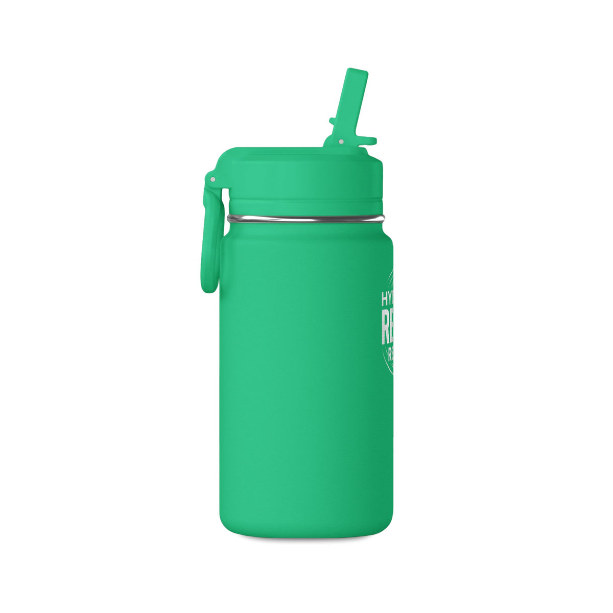 Mini Water Bottle — Pink ‘Hydrate. Reset. Repeat.’ 14oz Motivational Bottle
