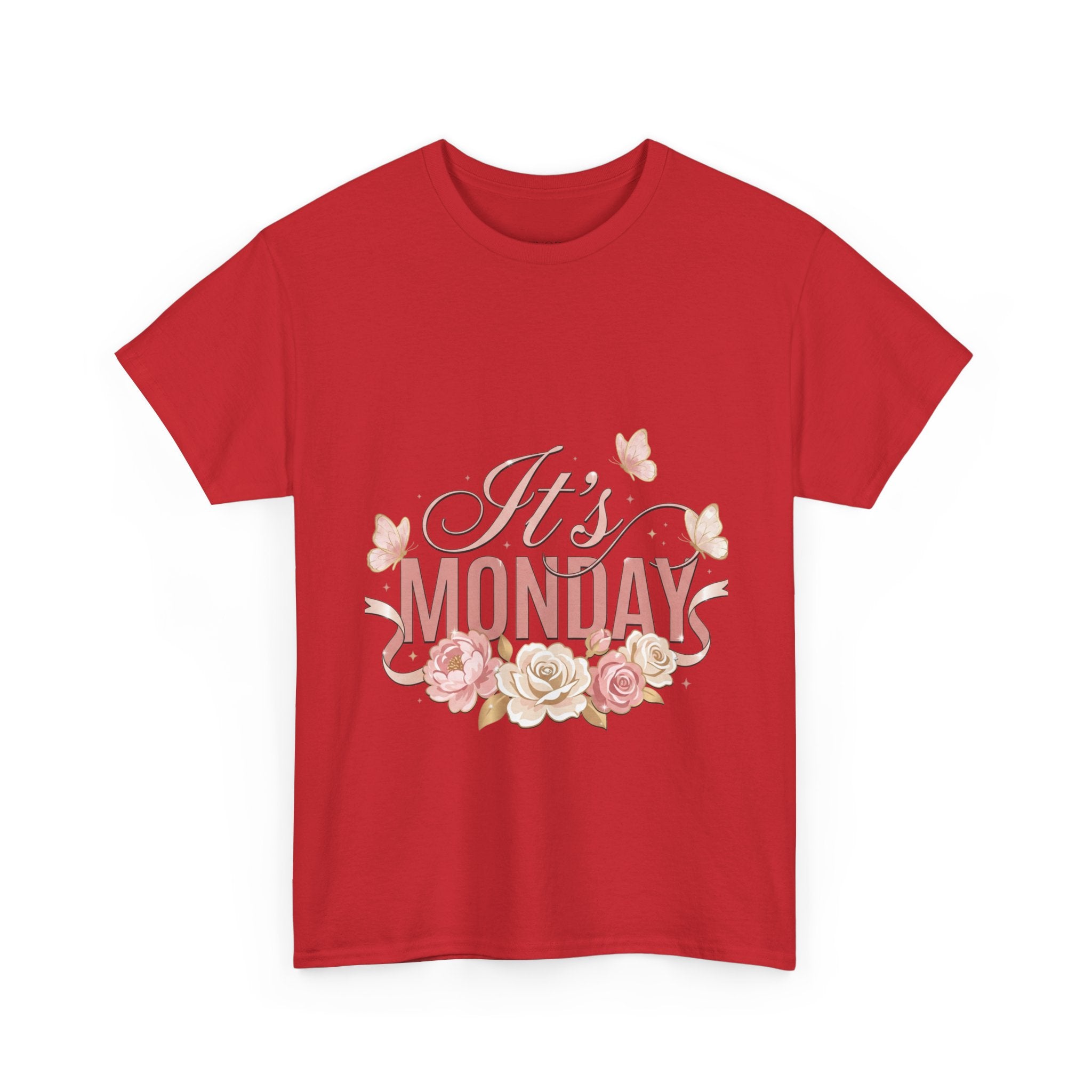 It's Monday Floral Tee — Women's Casual Floral "It's Monday" Shirt