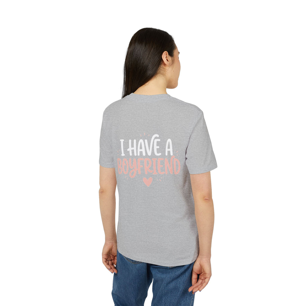 I Have a Girlfriend Graphic T-Shirt — Retro Pink Heart Typography
