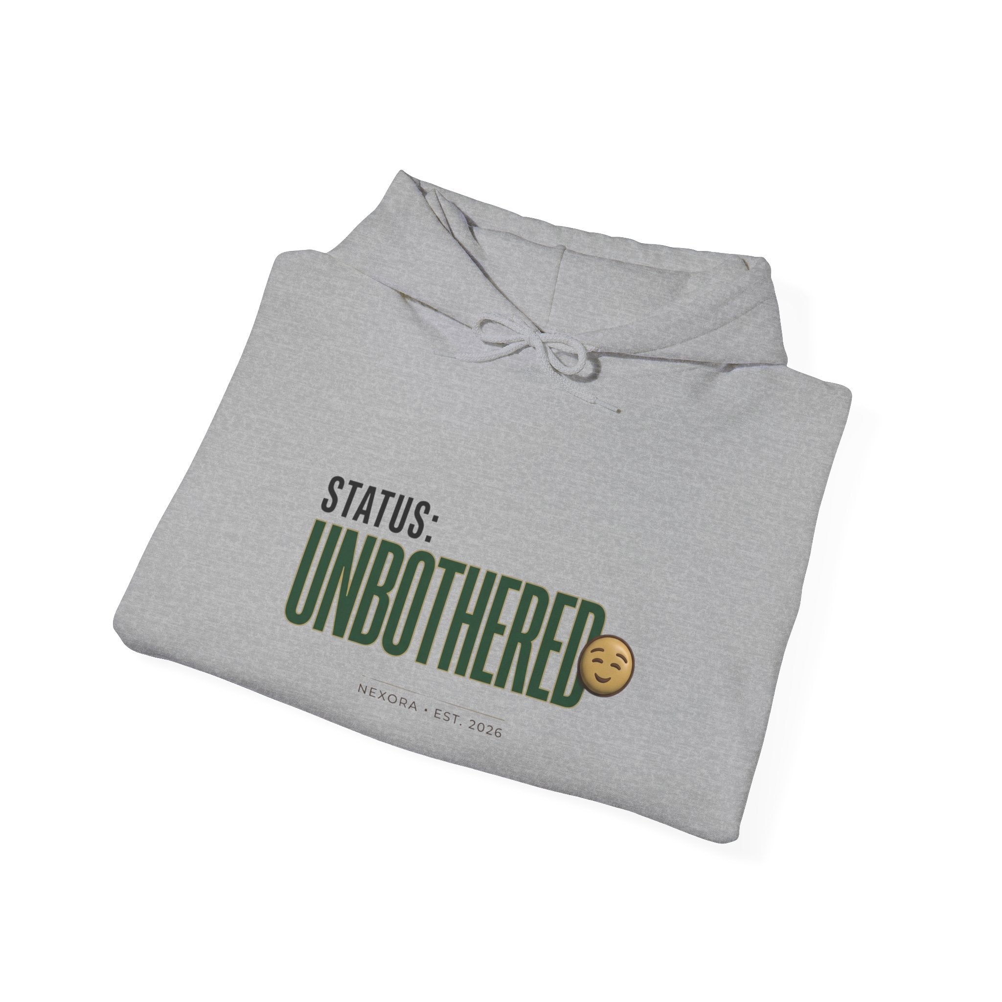 Hoodie — "Status: Unbothered" Front + "Dream. Create. Become." Back Graphic Hoodie