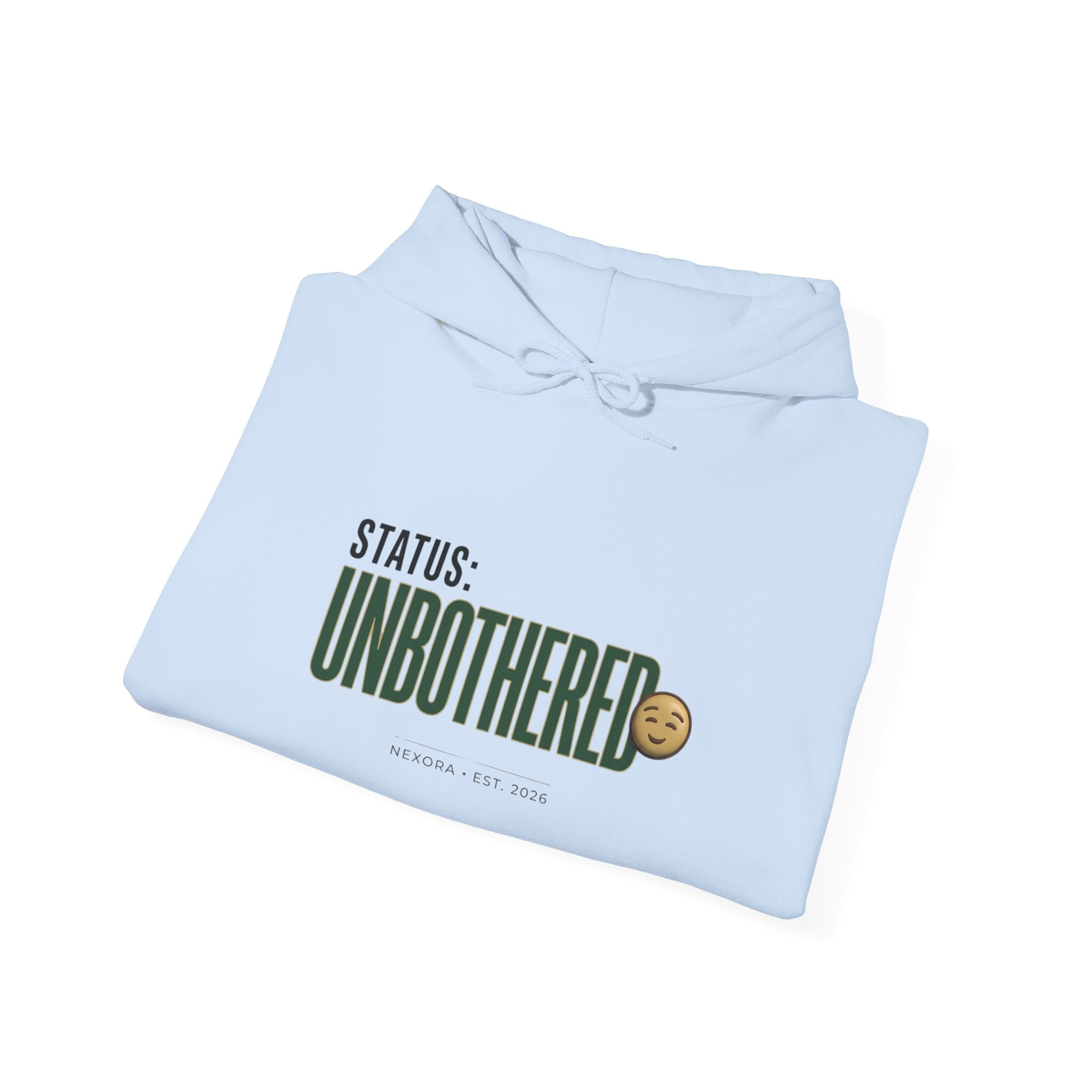 Hoodie — "Status: Unbothered" Front + "Dream. Create. Become." Back Graphic Hoodie