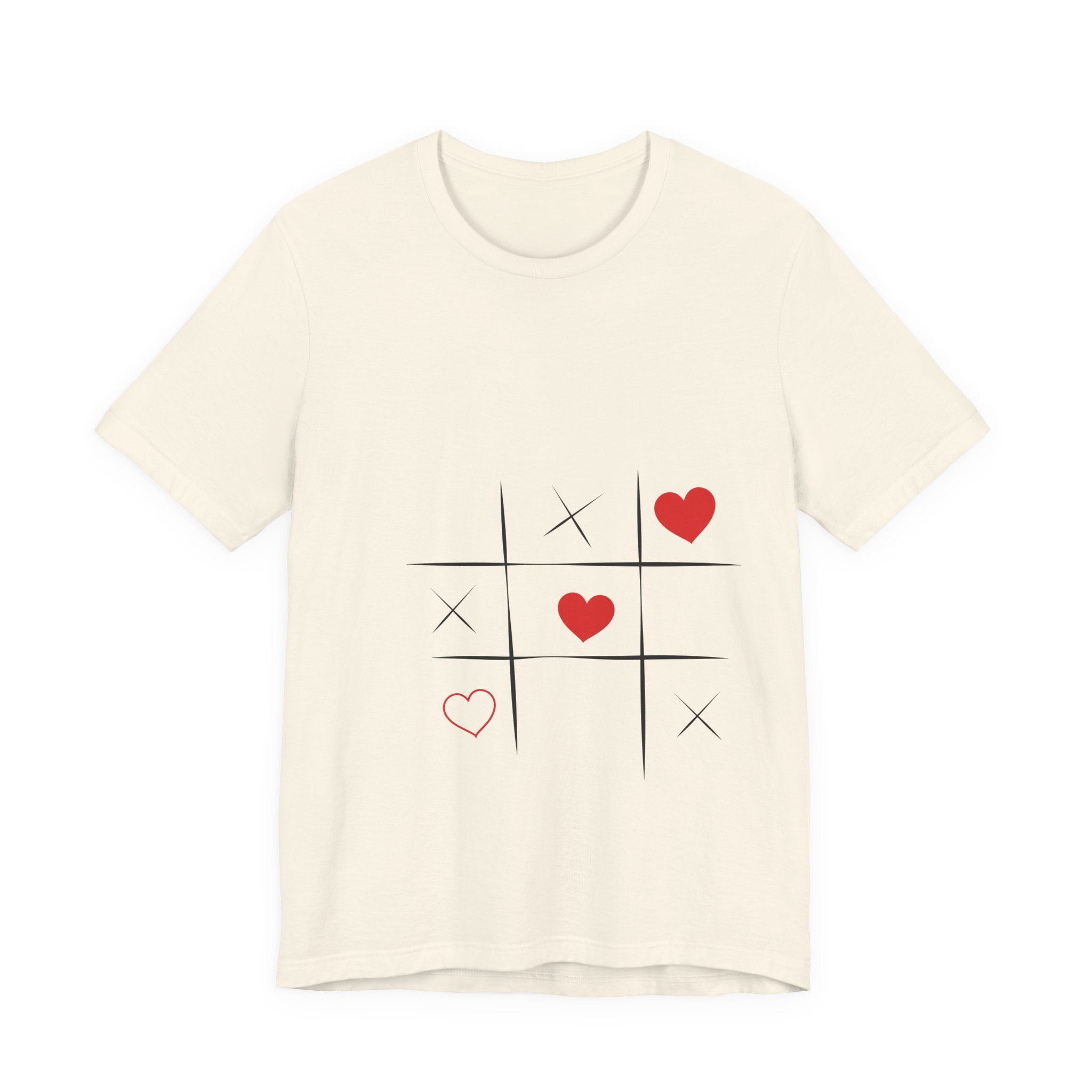 Tic-Tac-Love Tee — Minimal Heart Tic-Tac-Toe Valentine's T-Shirt
