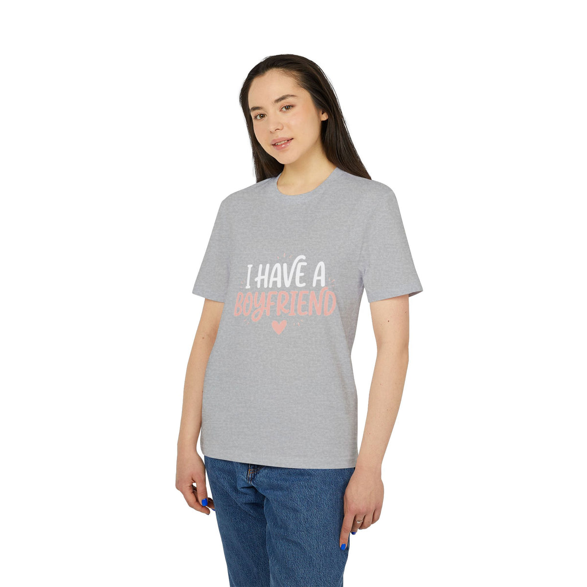 I Have a Girlfriend Graphic T-Shirt — Retro Pink Heart Typography