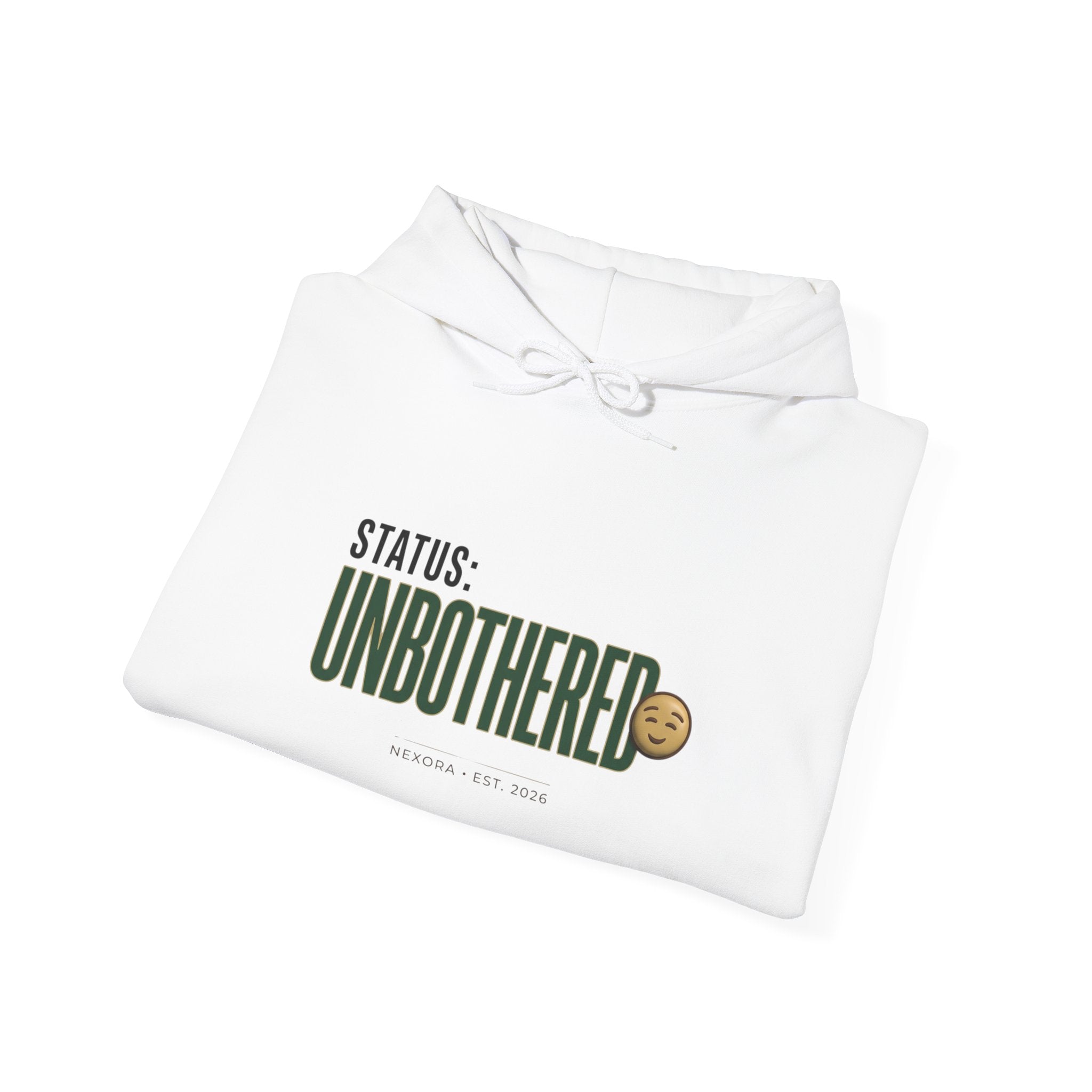 Hoodie — "Status: Unbothered" Front + "Dream. Create. Become." Back Graphic Hoodie